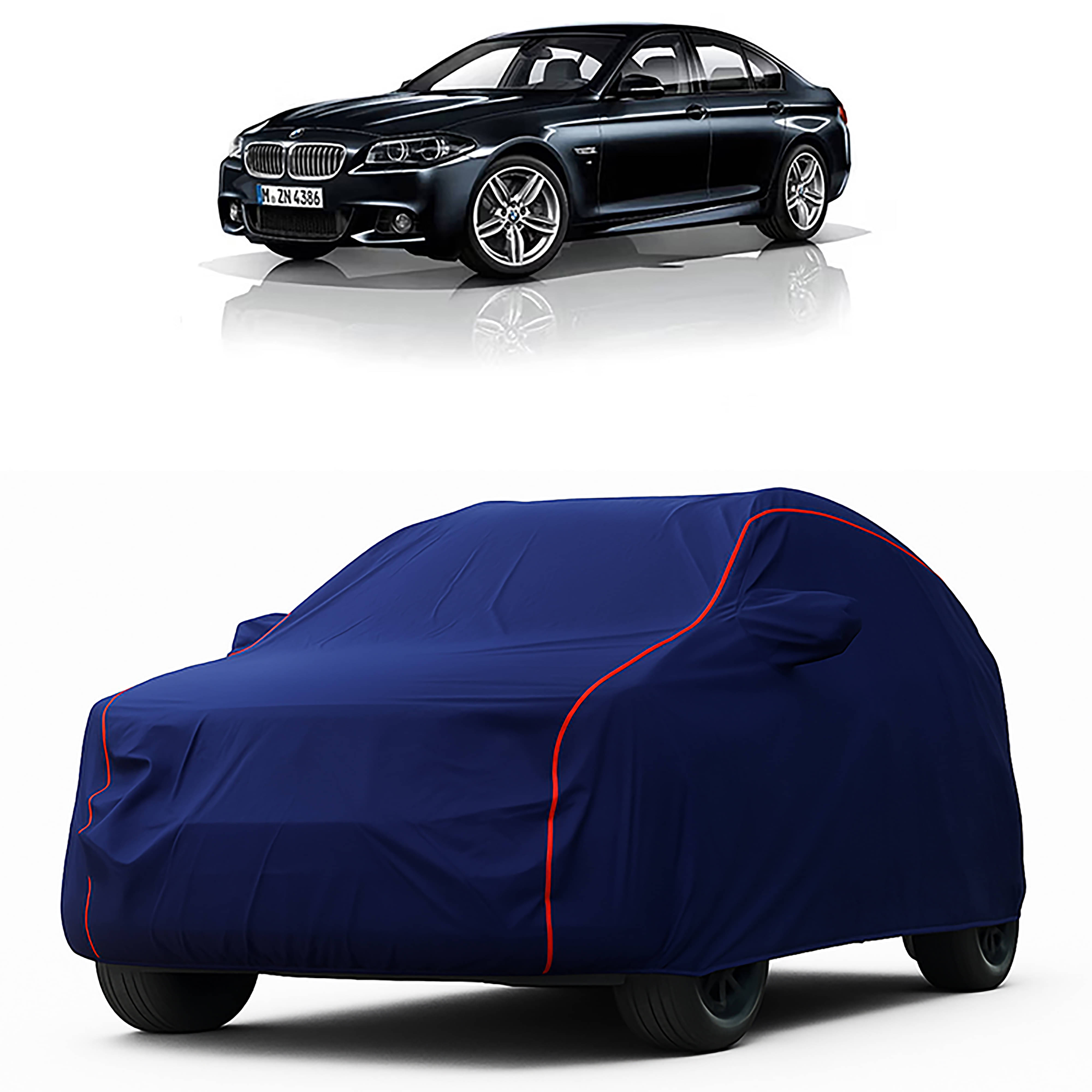     			MADAFIYA Car Body Cover for Bmw All Car Models With Mirror Pocket ( Pack of 1 ) , Blue