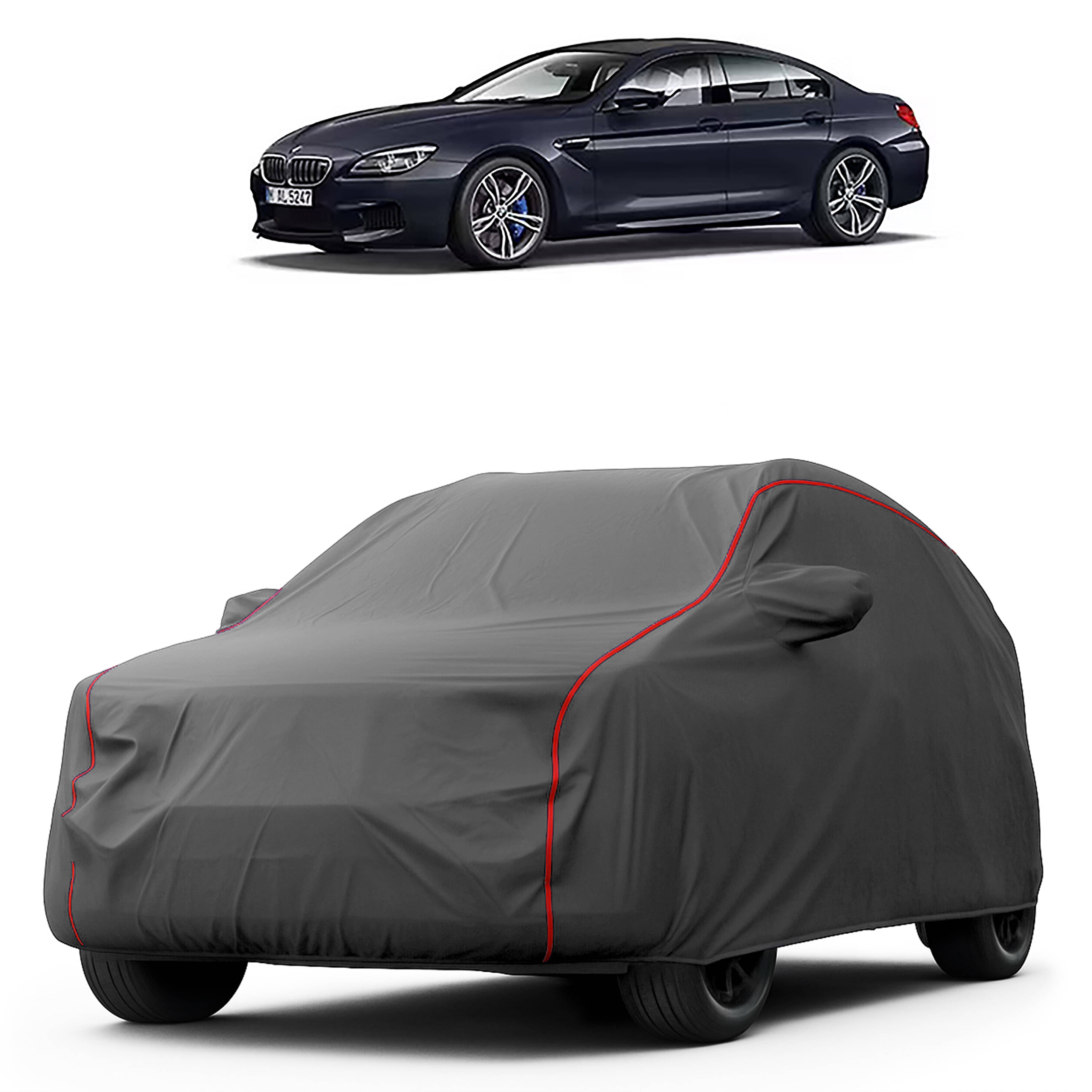     			MADAFIYA Car Body Cover for Bmw All Car Models With Mirror Pocket ( Pack of 1 ) , Grey