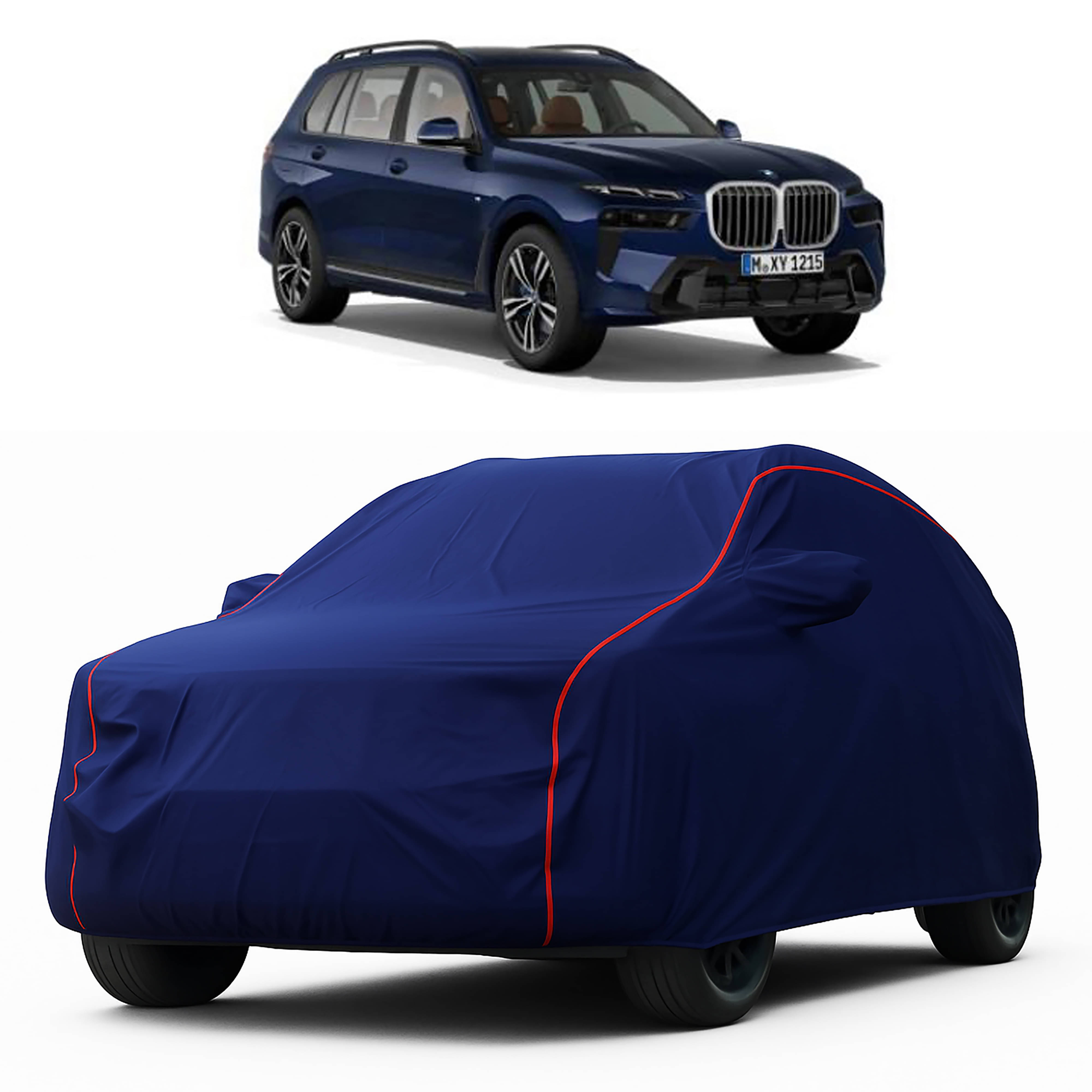     			MADAFIYA Car Body Cover for Bmw All Car Models With Mirror Pocket ( Pack of 1 ) , Blue