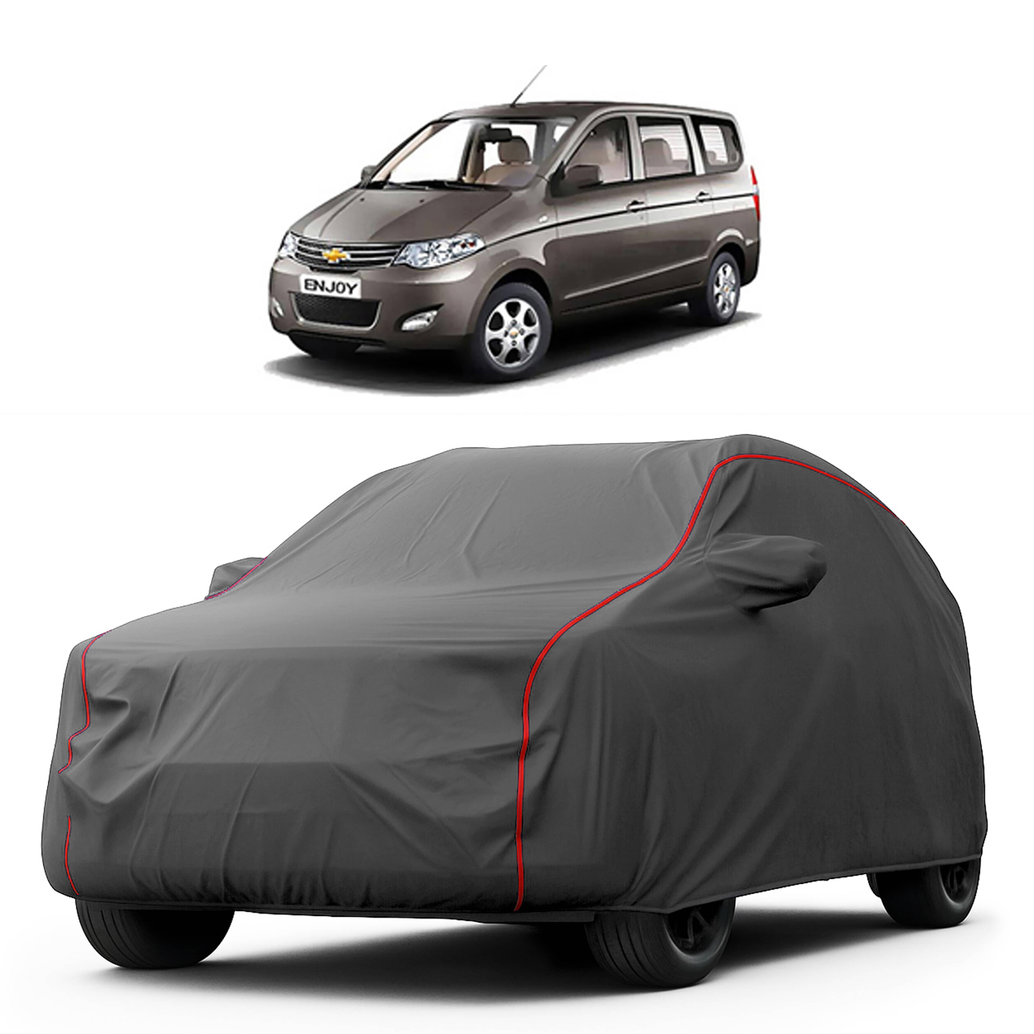     			MADAFIYA Car Body Cover for Chevrolet All Car Models With Mirror Pocket ( Pack of 1 ) , Grey