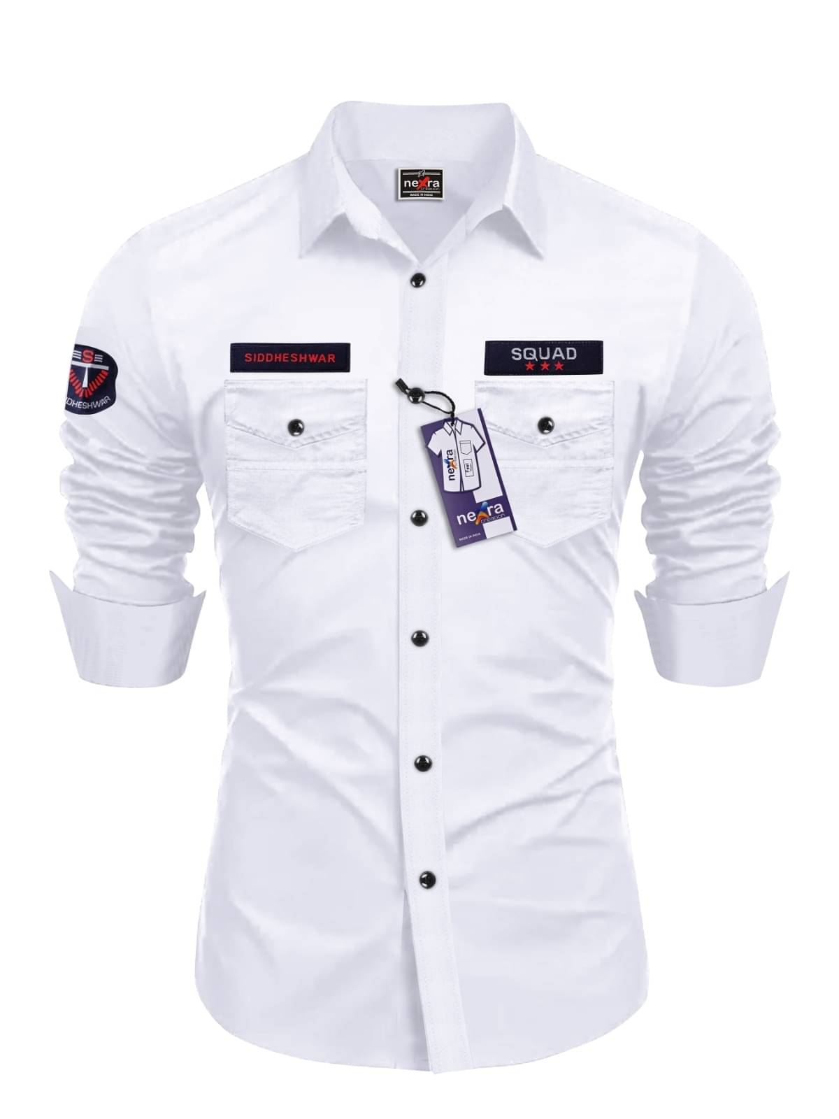 Nexra Creation Cotton Blend Regular Fit Solids Full Sleeves Men's Casual Shirt - White ( Pack of 1 ) Nexra Creation Cotton Blend Regular Fit Solids Full Sleeves Men's Casual Shirt - White ( Pack of 1 )
