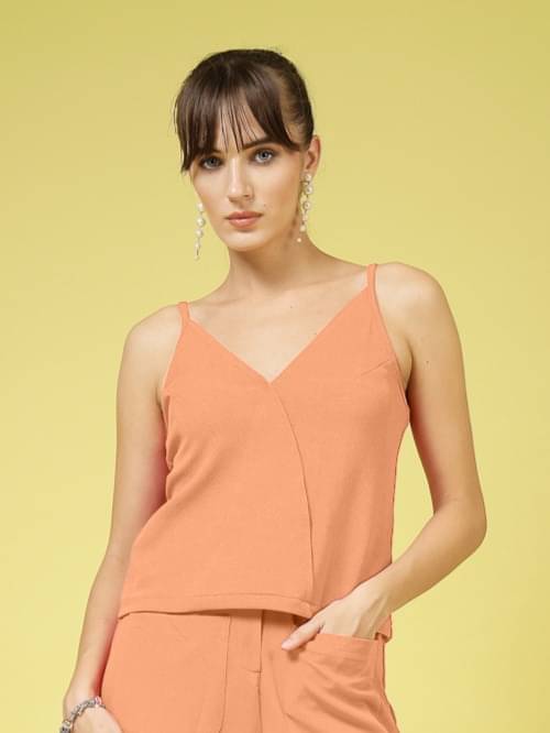     			Oomph! Women's Lycra Crop Top ( Orange )