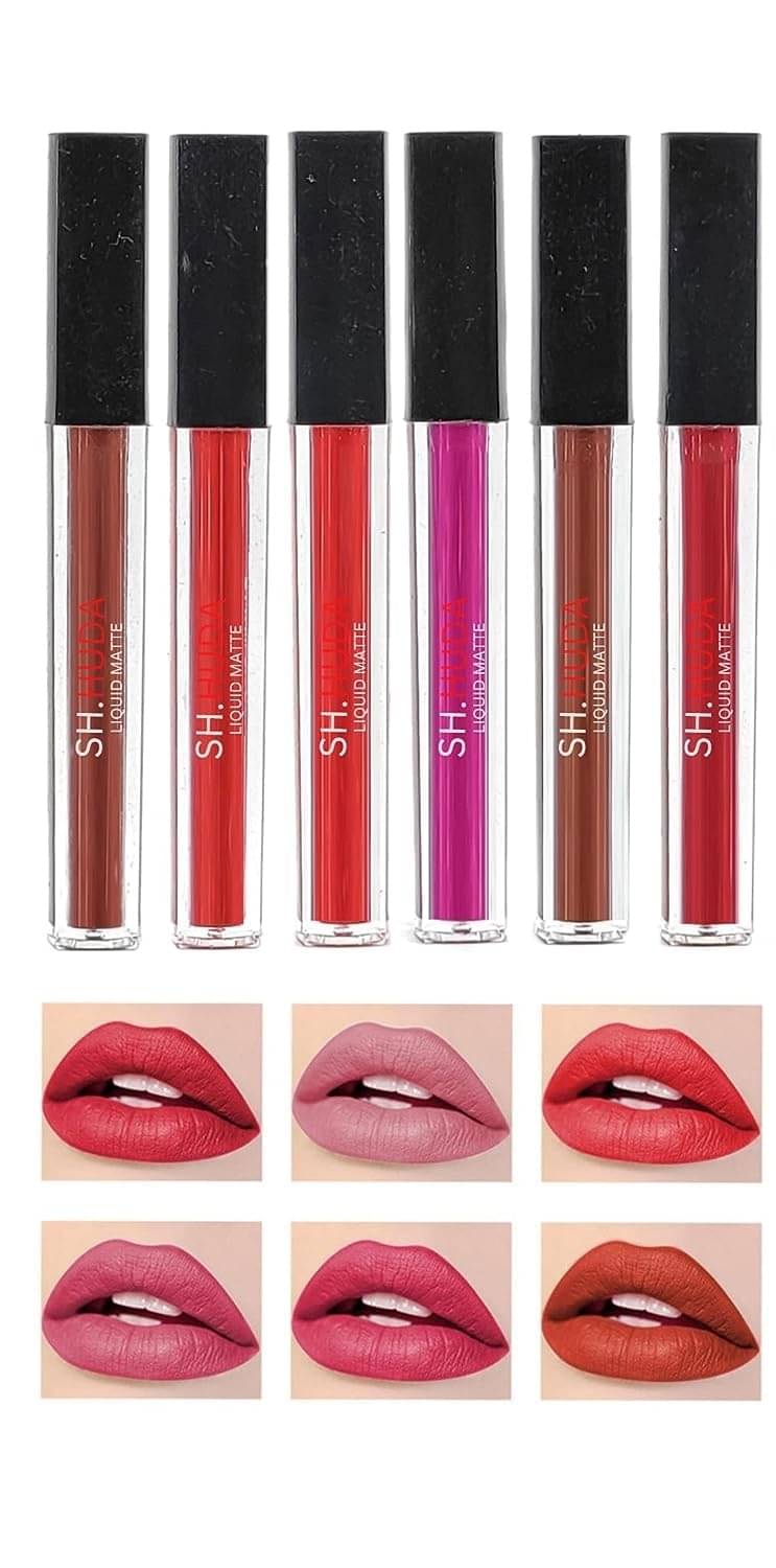     			SH.HUDA Multi Matte Transferproof Liquid Lipstick ( Pack of 6 )