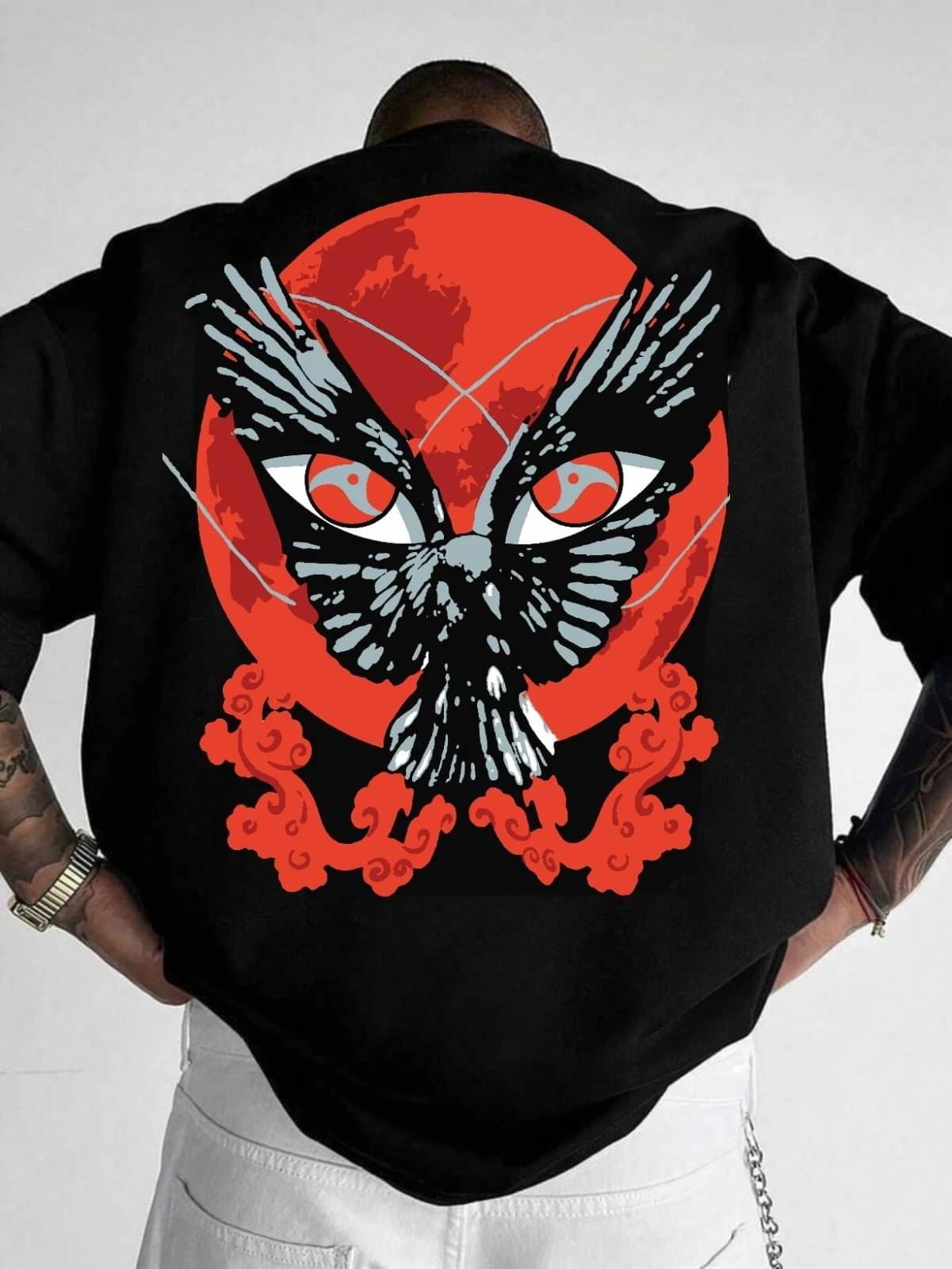     			SMOSH Men Cotton Blend Oversized Fit Printed T-Shirt ( Black 4 )