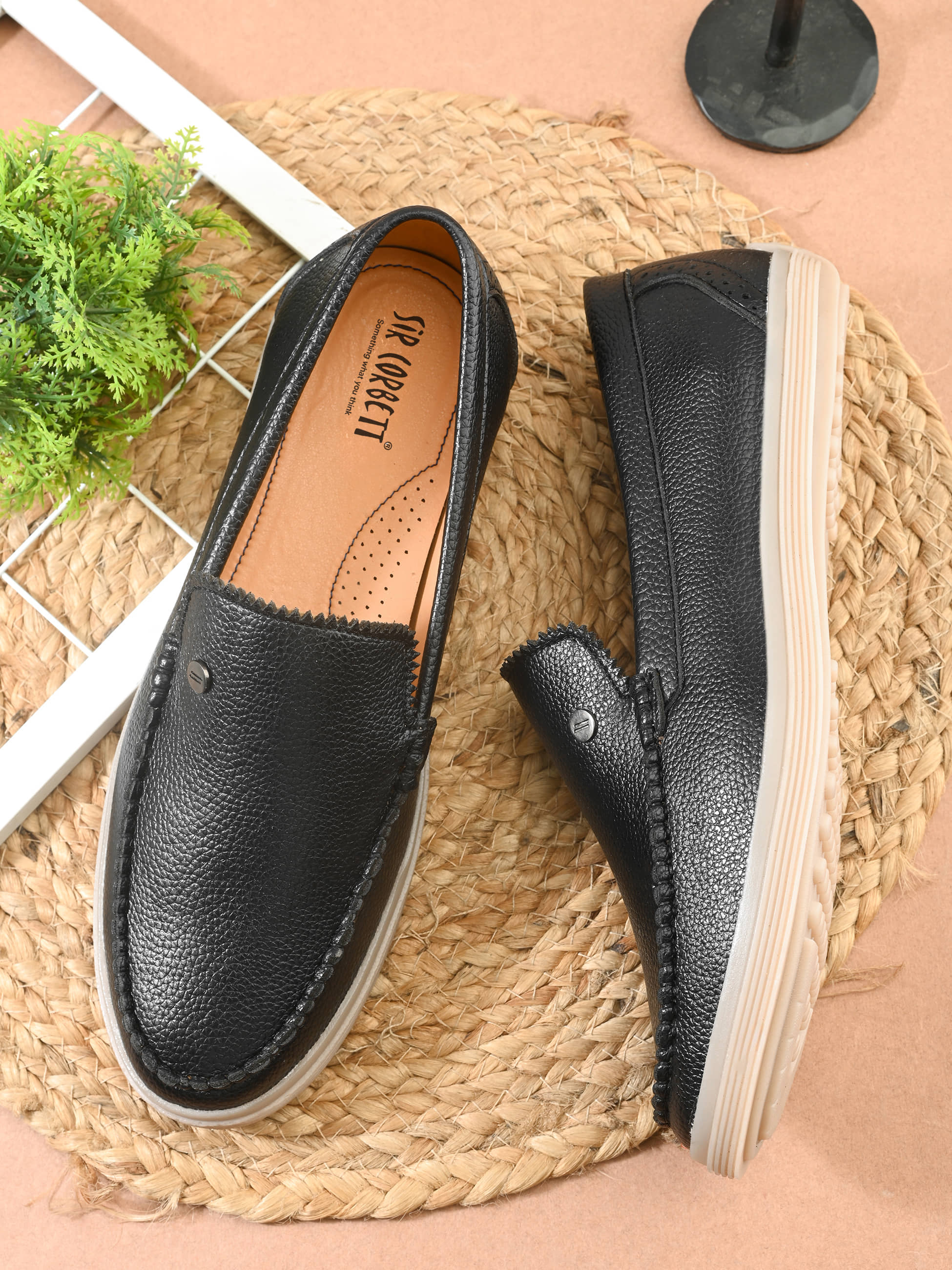 Sir Corbett Black Men's Slip on Shoes - Formal Shoes | Buy online on ZillyBuy