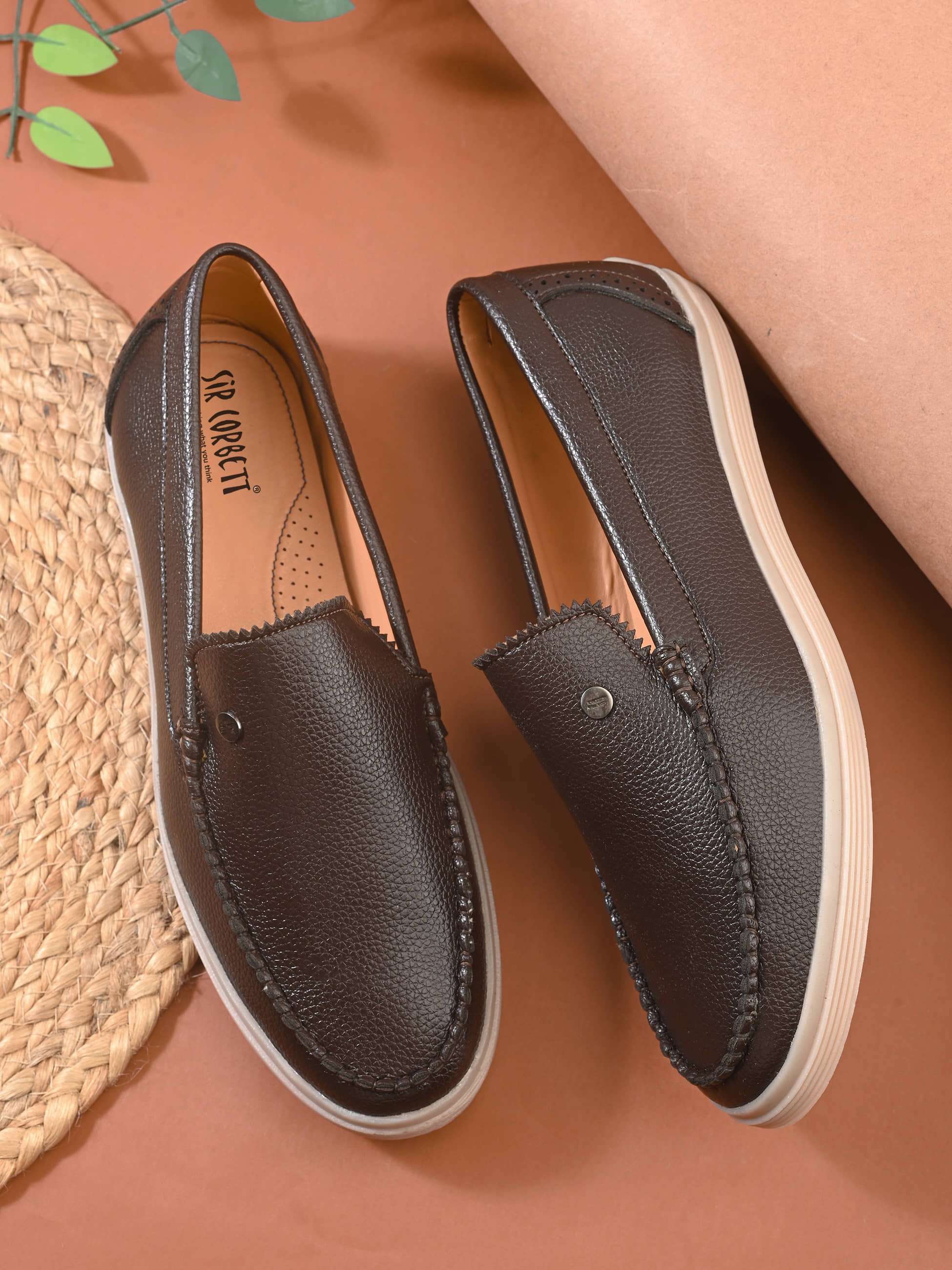 Sir Corbett Brown Men's Slip on Shoes - Formal Shoes | Buy online on ZillyBuy