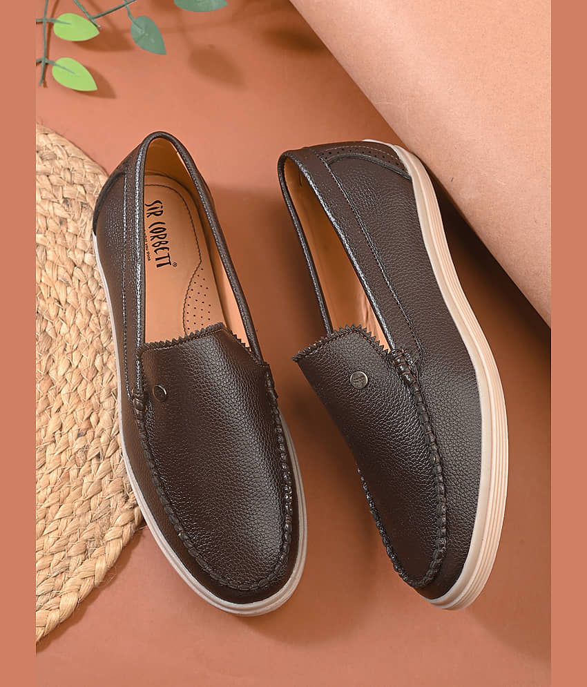 Sir Corbett Brown Men's Slip on Shoes - Formal Shoes | Buy online on ZillyBuy