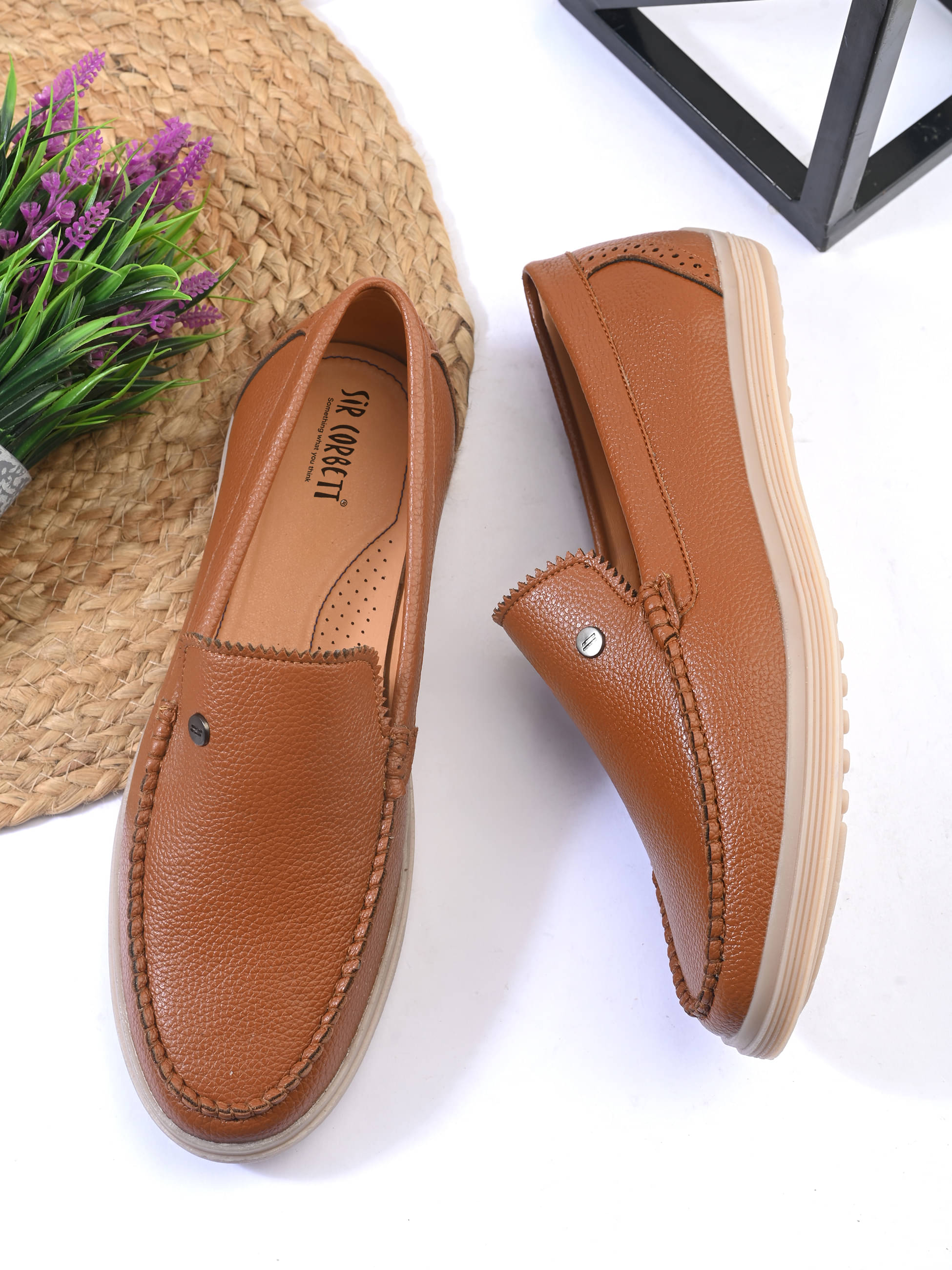     			Sir Corbett Tan Men's Slip on Shoes