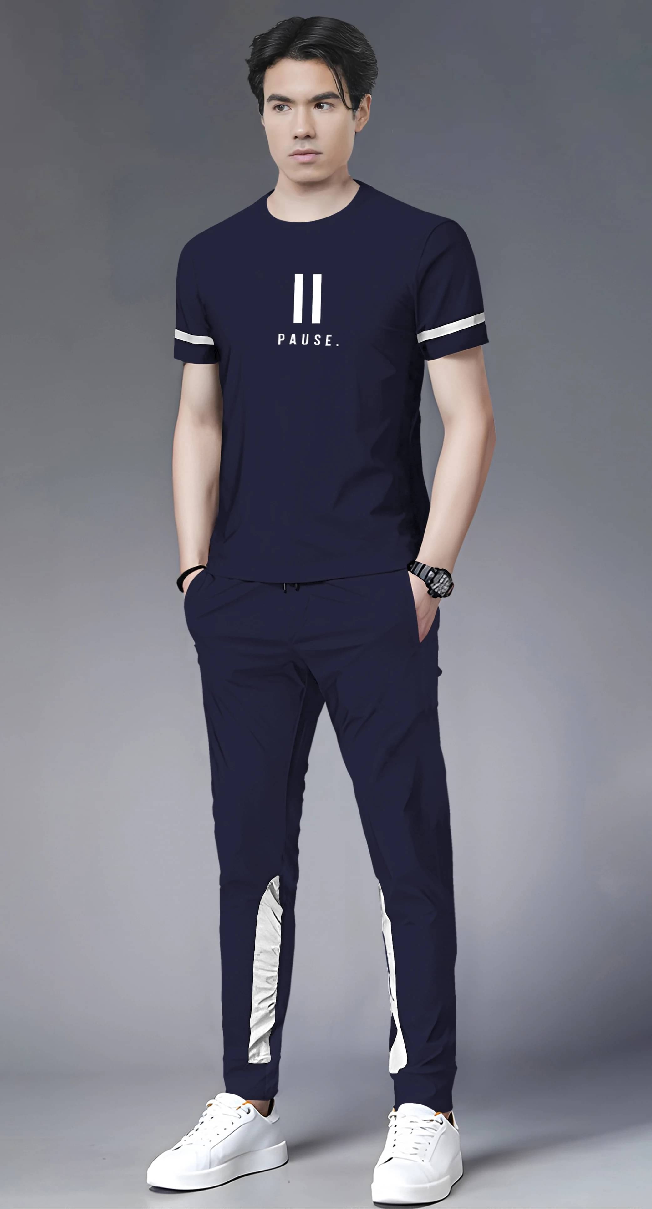 Tripr Men's T-shirt With Joggers Co-Ords Set ( Pack of 1 , Multicolor 9 ) Tripr Men's T-shirt With Joggers Co-Ords Set ( Pack of 1 , Multicolor 9 )