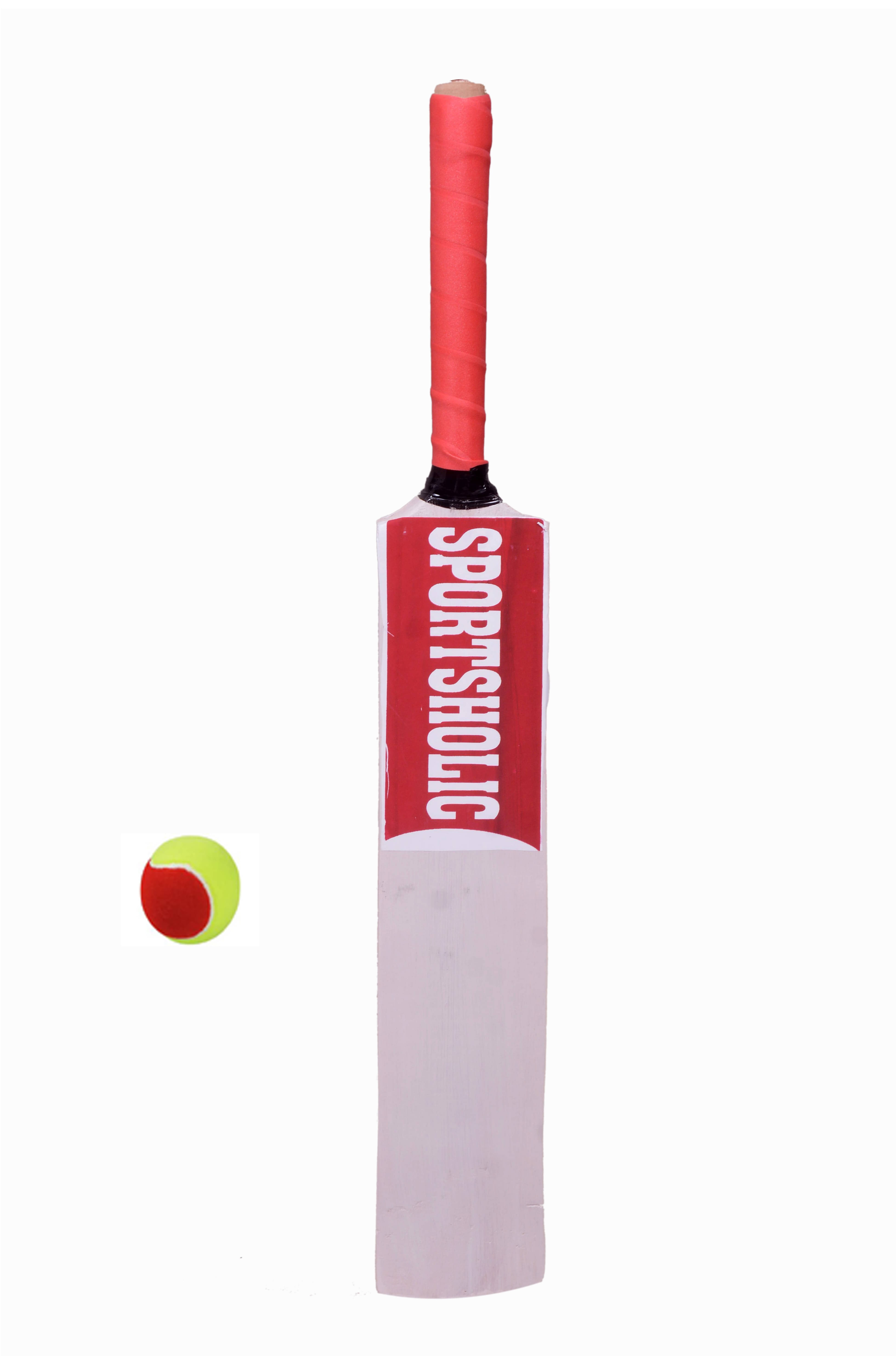     			Wooden Cricket Bat With 1 Tennis Ball Small Size For Kids