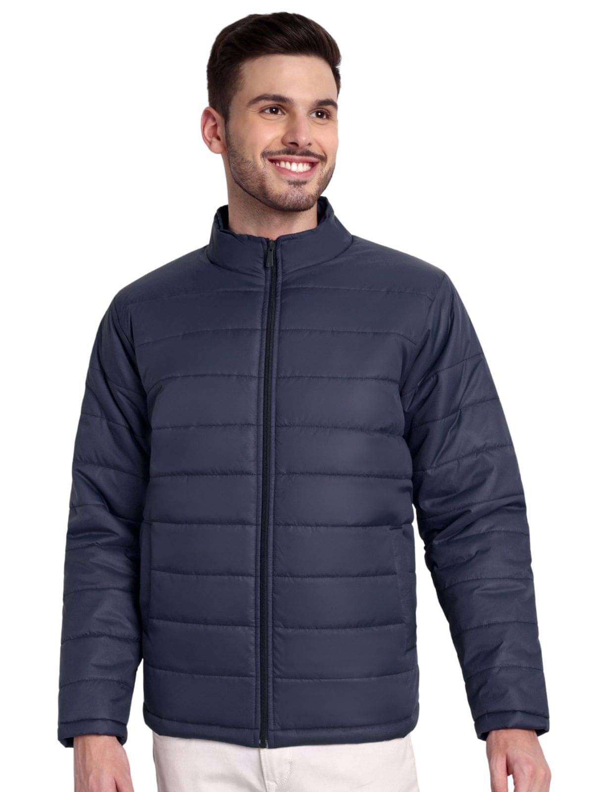 ZEFFORA Polyester Men's Puffer Jacket - Navy Blue ( Pack of 1 )     			ZEFFORA Polyester Men's Puffer Jacket - Navy Blue ( Pack of 1 )