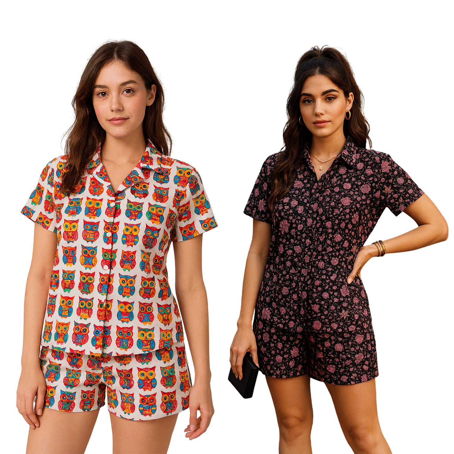     			maddock corp Women Printed Shirt With Shorts Co-Ord Set ( Multicolor )