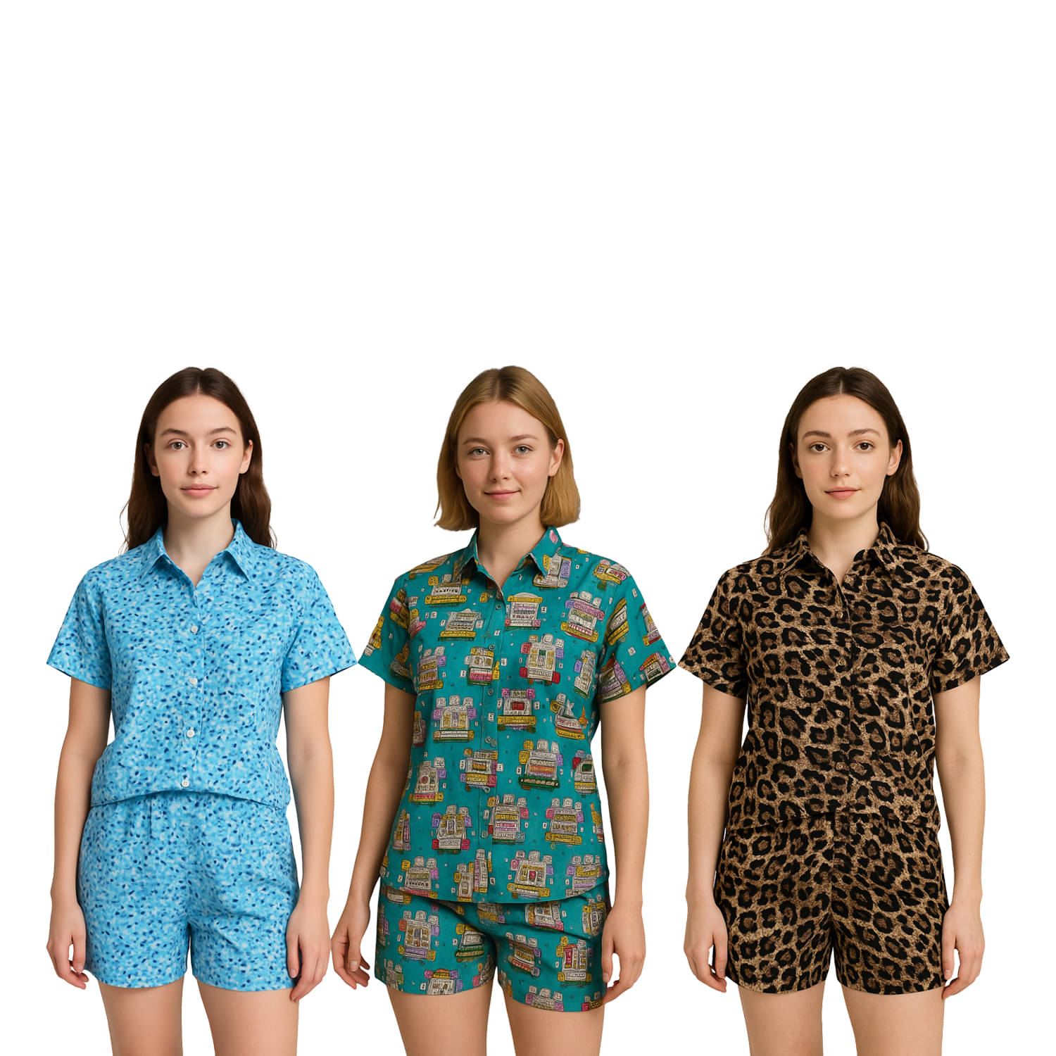     			maddock corp Women Printed Shirt With Shorts Co-Ord Set ( Multicolor )