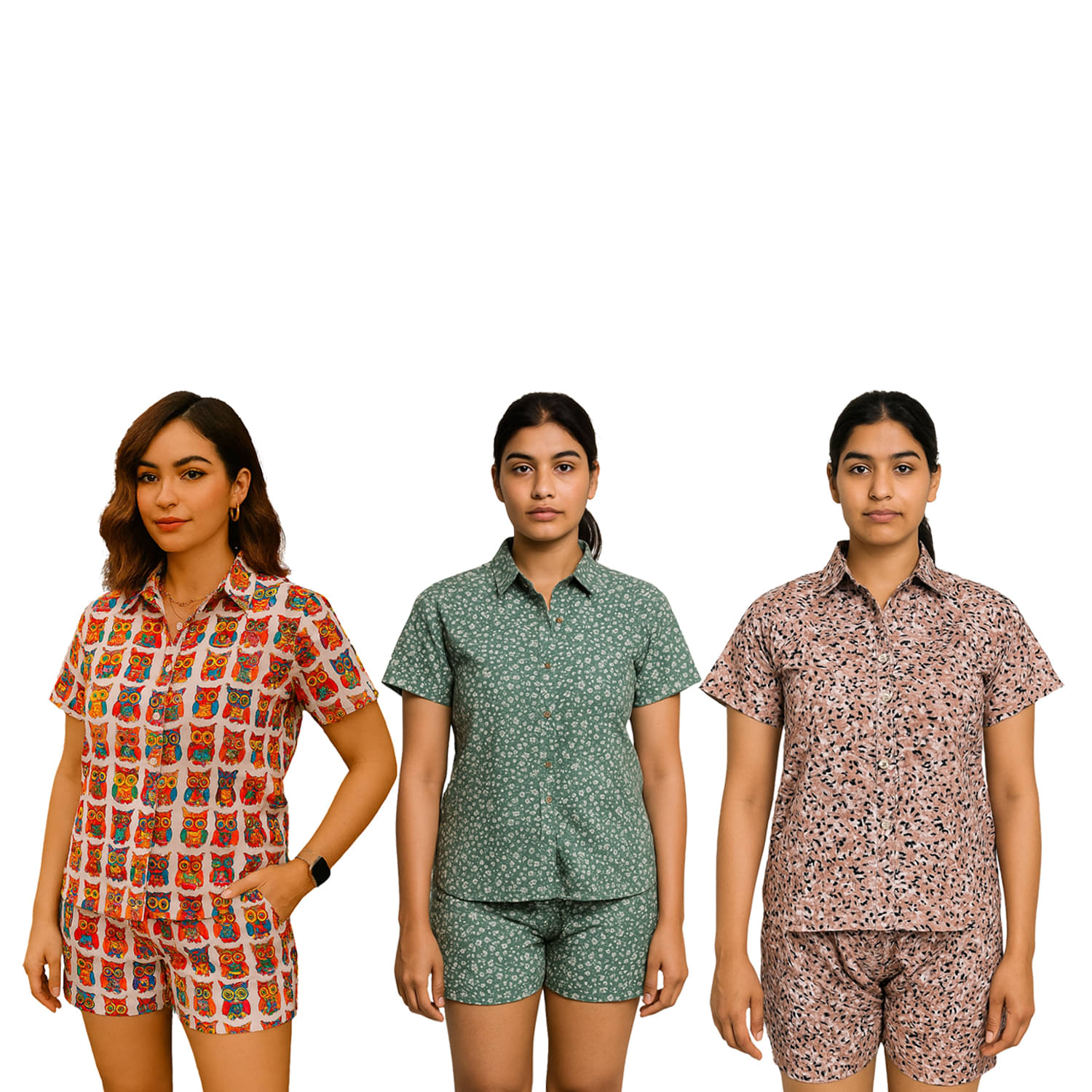     			maddock corp Women Printed Shirt With Shorts Co-Ord Set ( Multicolor )