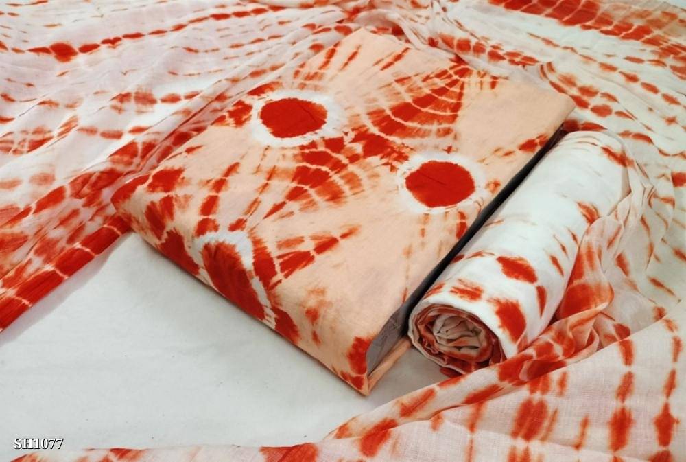 99SHADES Women Cotton Unstitched Dress Material ( Orange ) 99SHADES Women Cotton Unstitched Dress Material ( Orange )