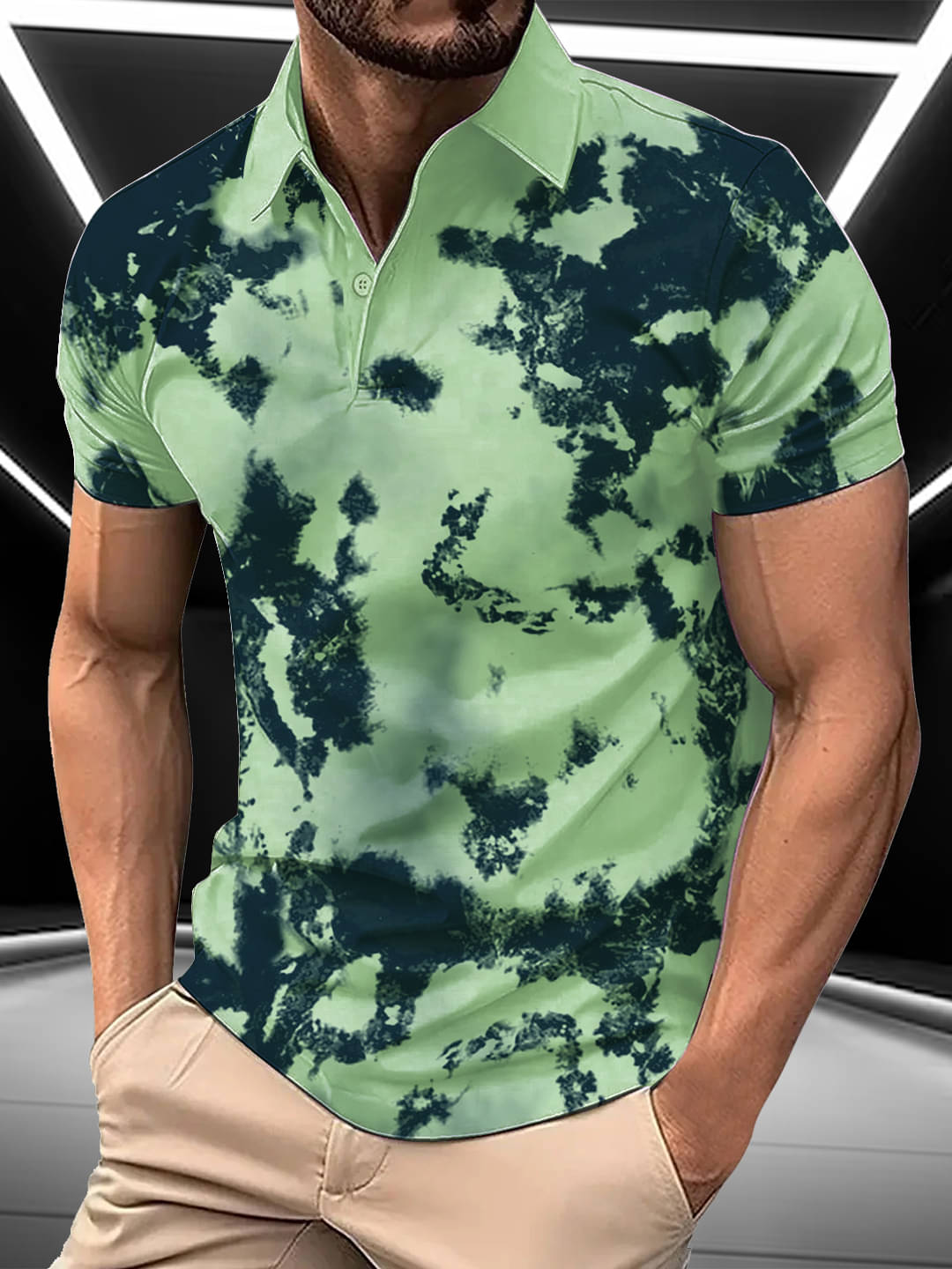 AIN6 Men Cotton Blend Regular Fit Printed Polo T Shirt ( Sea Green ) AIN6 Men Cotton Blend Regular Fit Printed Polo T Shirt ( Sea Green )