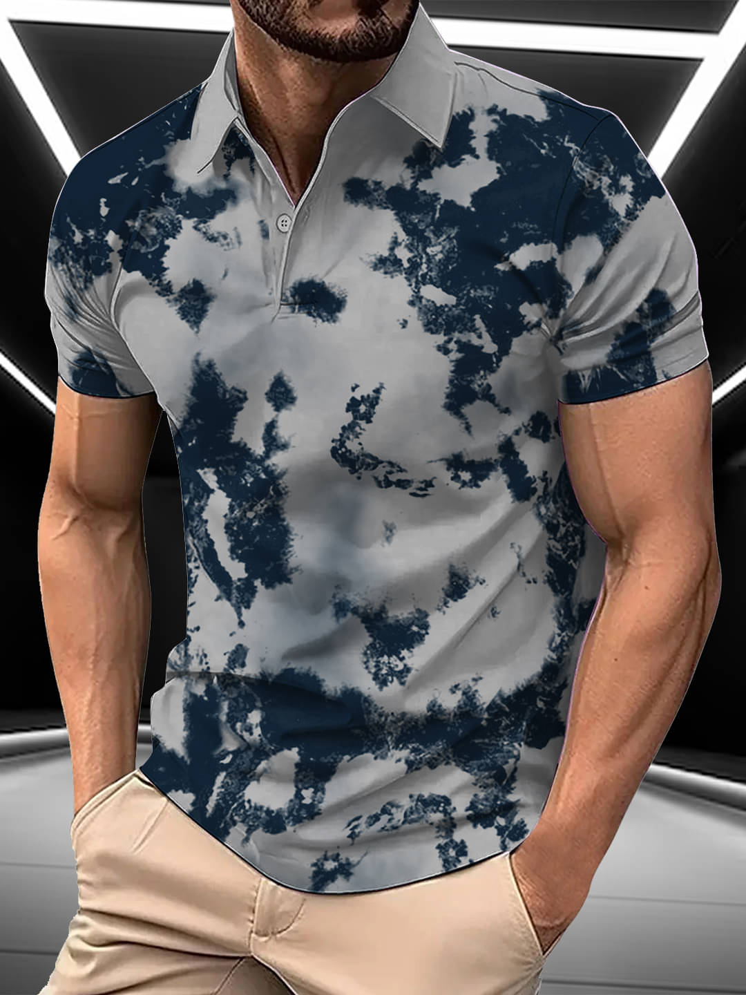 AIN6 Men Cotton Blend Regular Fit Printed Polo T Shirt ( Grey ) AIN6 Men Cotton Blend Regular Fit Printed Polo T Shirt ( Grey )