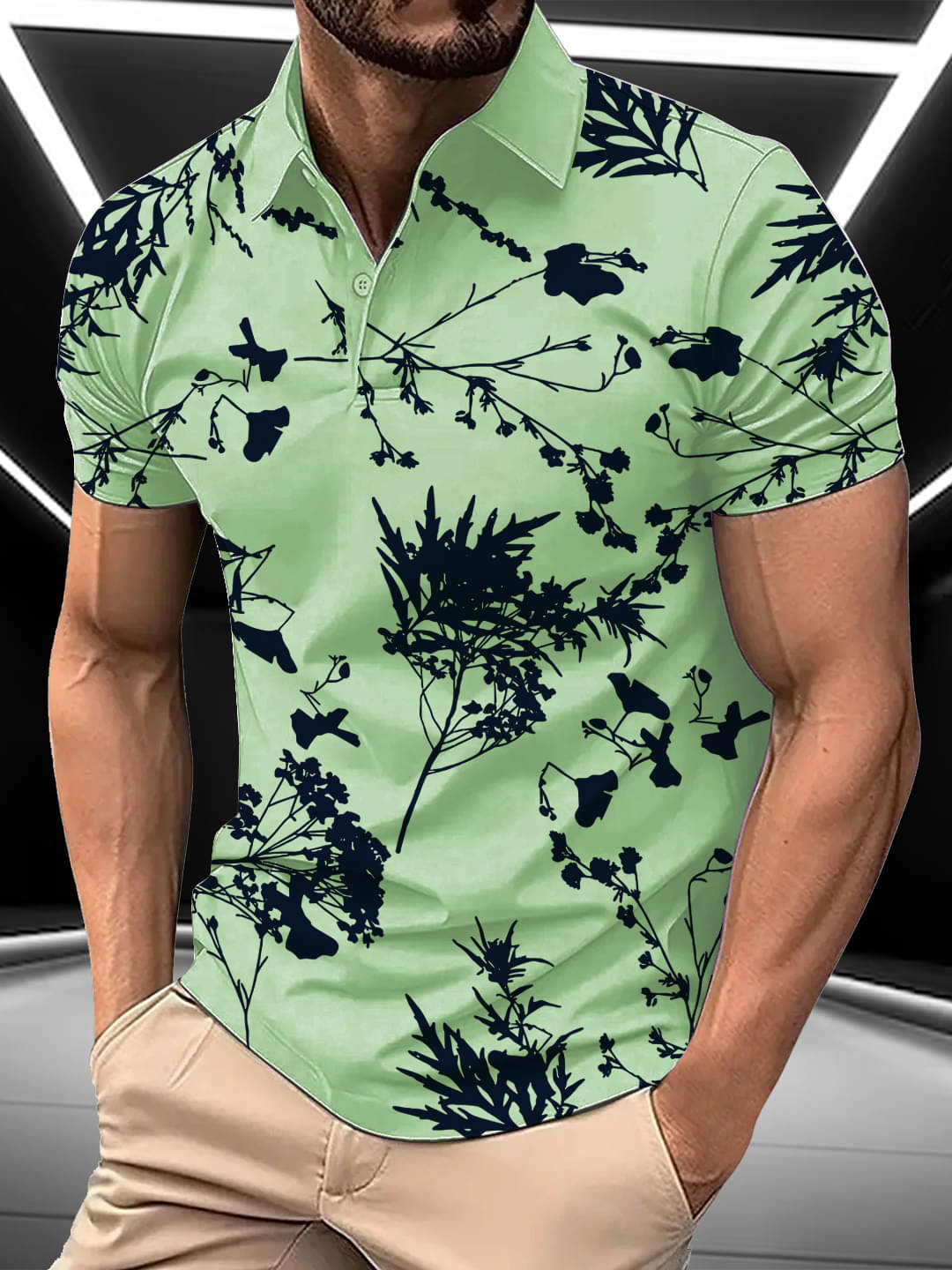 AIN6 Men Cotton Blend Regular Fit Printed Polo T Shirt ( Sea Green ) AIN6 Men Cotton Blend Regular Fit Printed Polo T Shirt ( Sea Green )