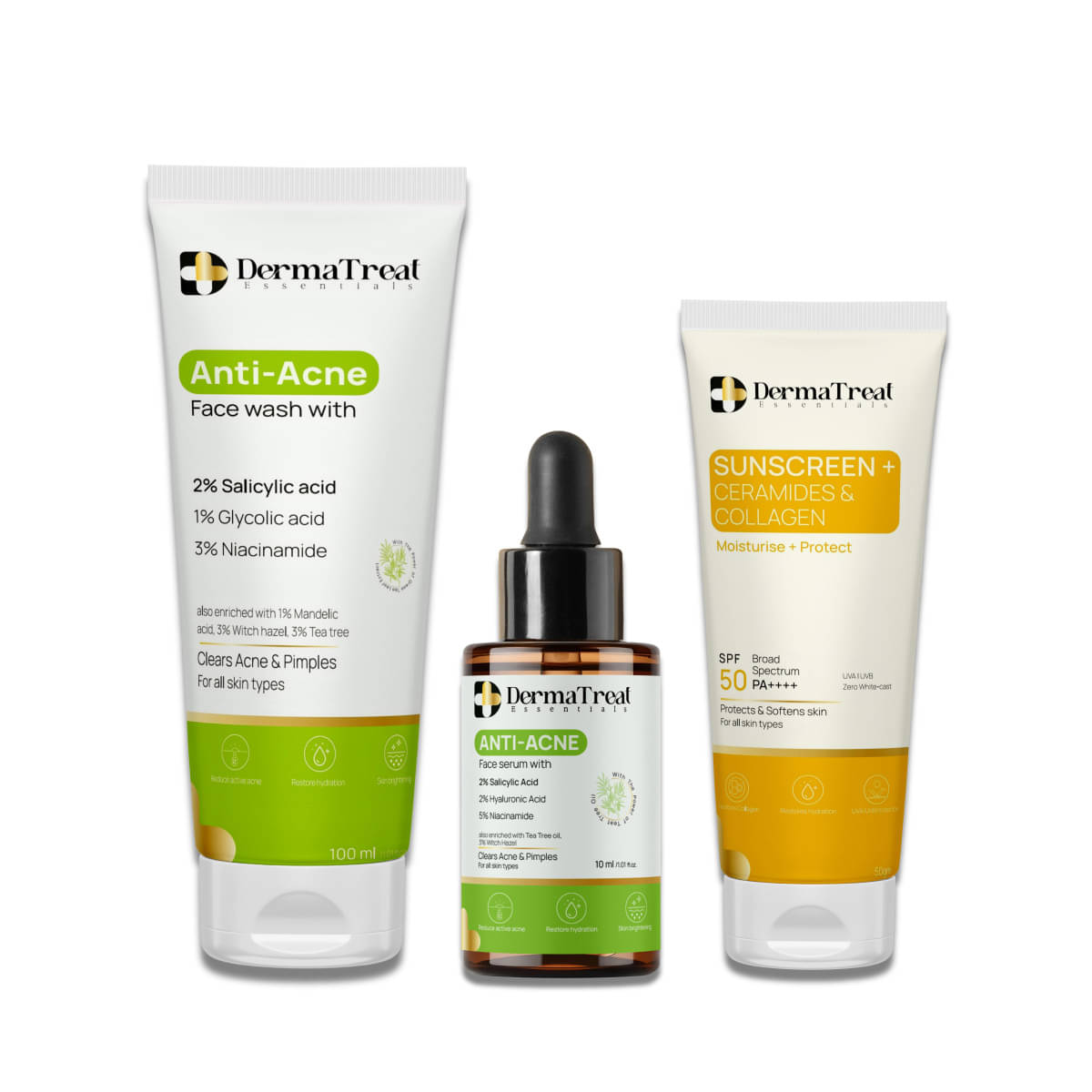     			Anti Acne Complete Routine – Facewash, Serum & Sunscreen for Oily, Acne-Prone Skin | AM to PM Care (Set of 3)