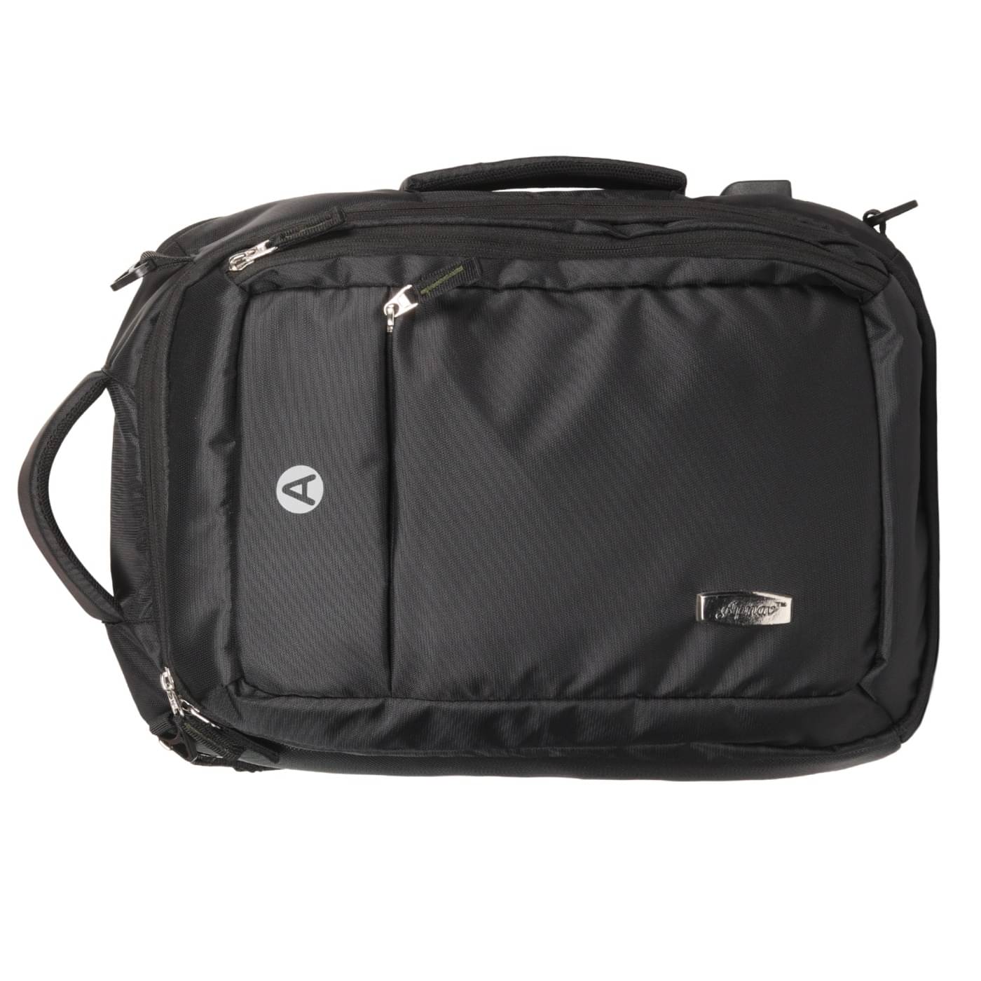     			Apnav Black Solid Messenger Bag