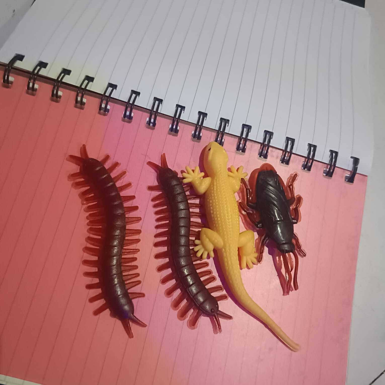     			BBS DEAL Centipad-2, Lizard -1 and Cocroch-1 Fake Rubber Novelty Insects Toy For Make Fool and fun gag toy Gag Toy (Multicolor)