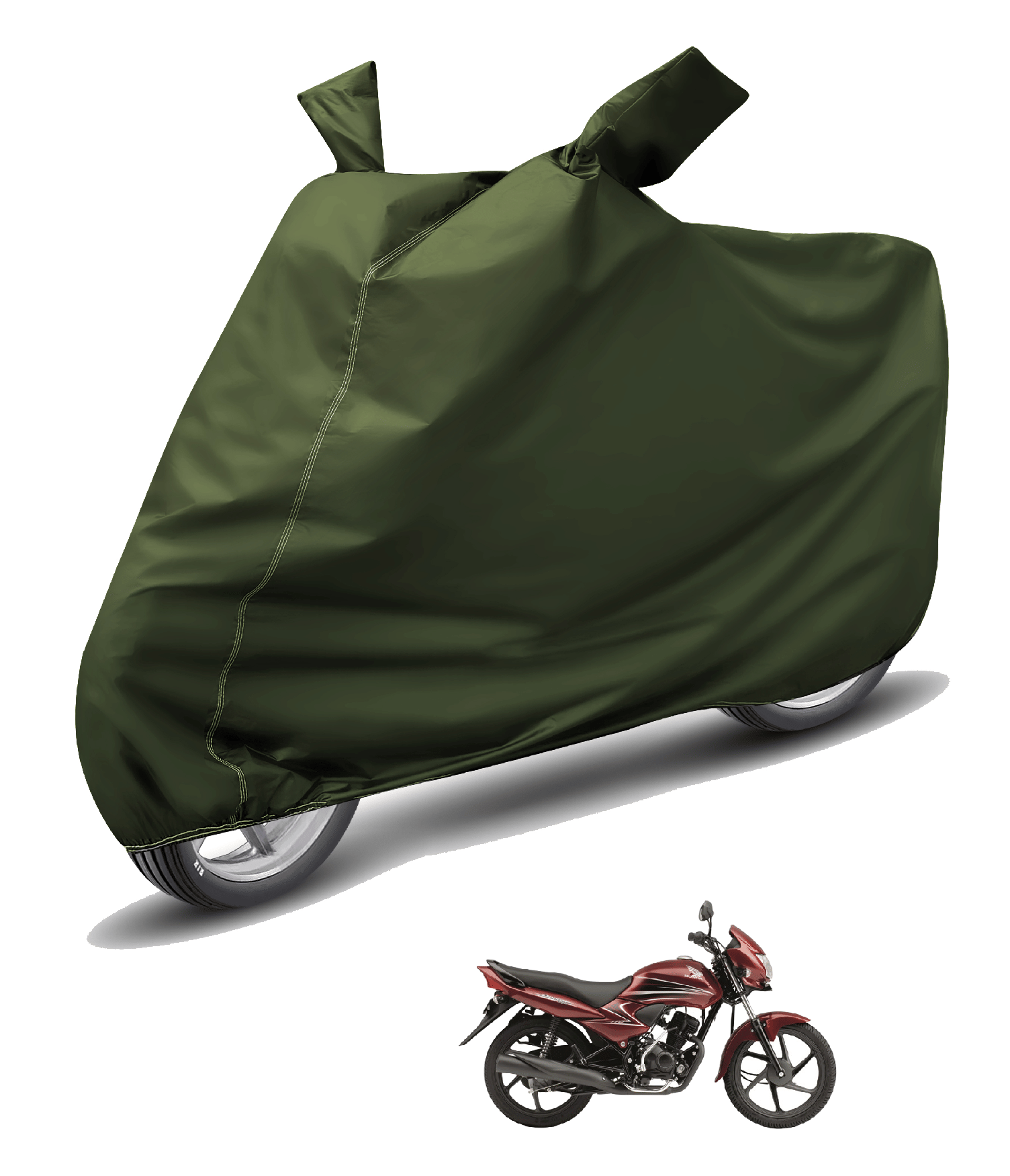 Caronix Bike Body Cover for Honda Dream Yuga ( Pack of 1 ) , Green Caronix Bike Body Cover for Honda Dream Yuga ( Pack of 1 ) , Green
