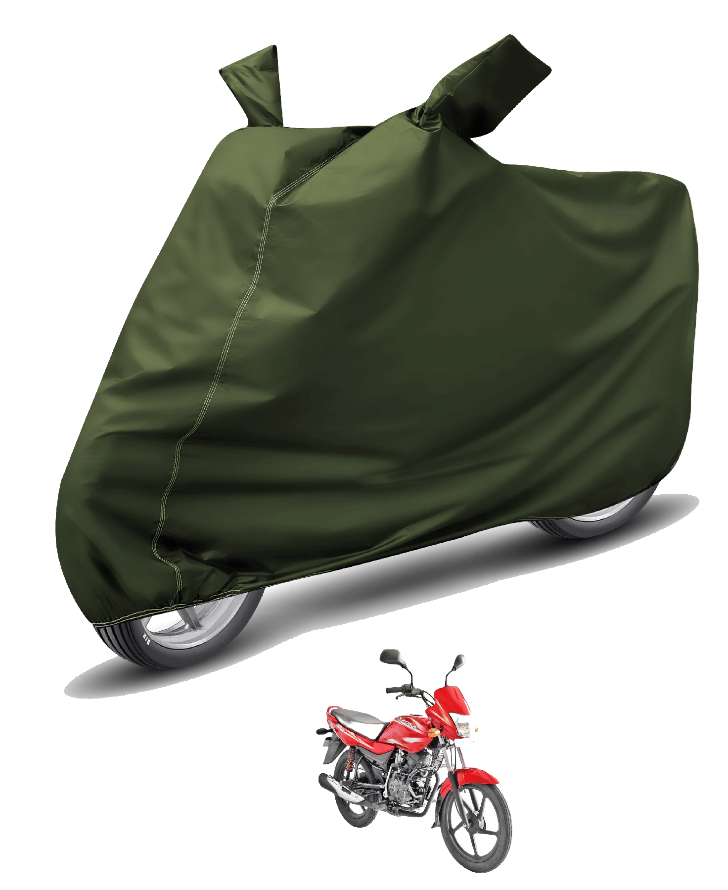 Caronix Bike Body Cover for Bajaj Platina 100 ( Pack of 1 ) , Green Caronix Bike Body Cover for Bajaj Platina 100 ( Pack of 1 ) , Green