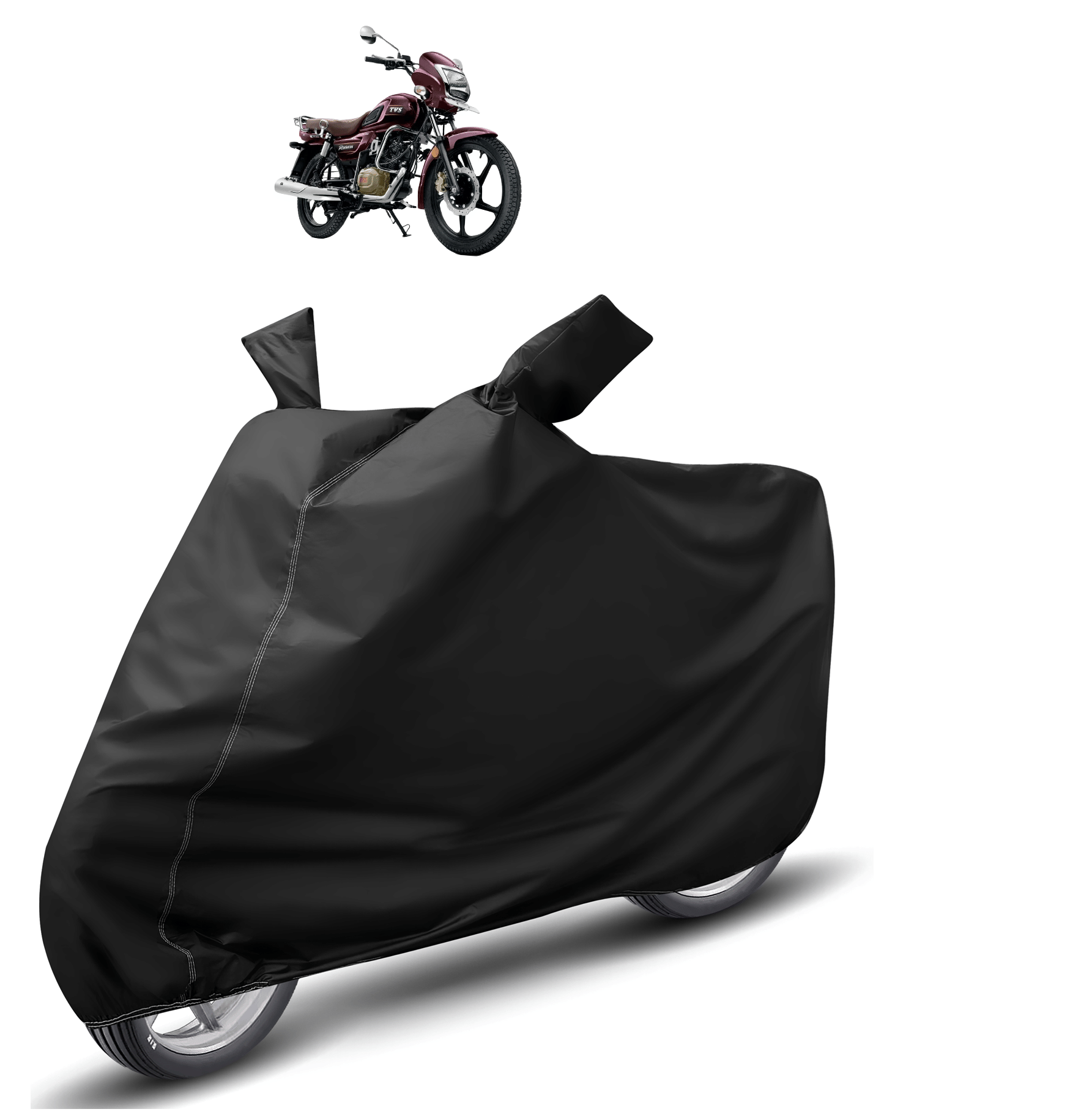     			Caronix Bike Body Cover for TVS Radeon ( Pack of 1 ) , Black