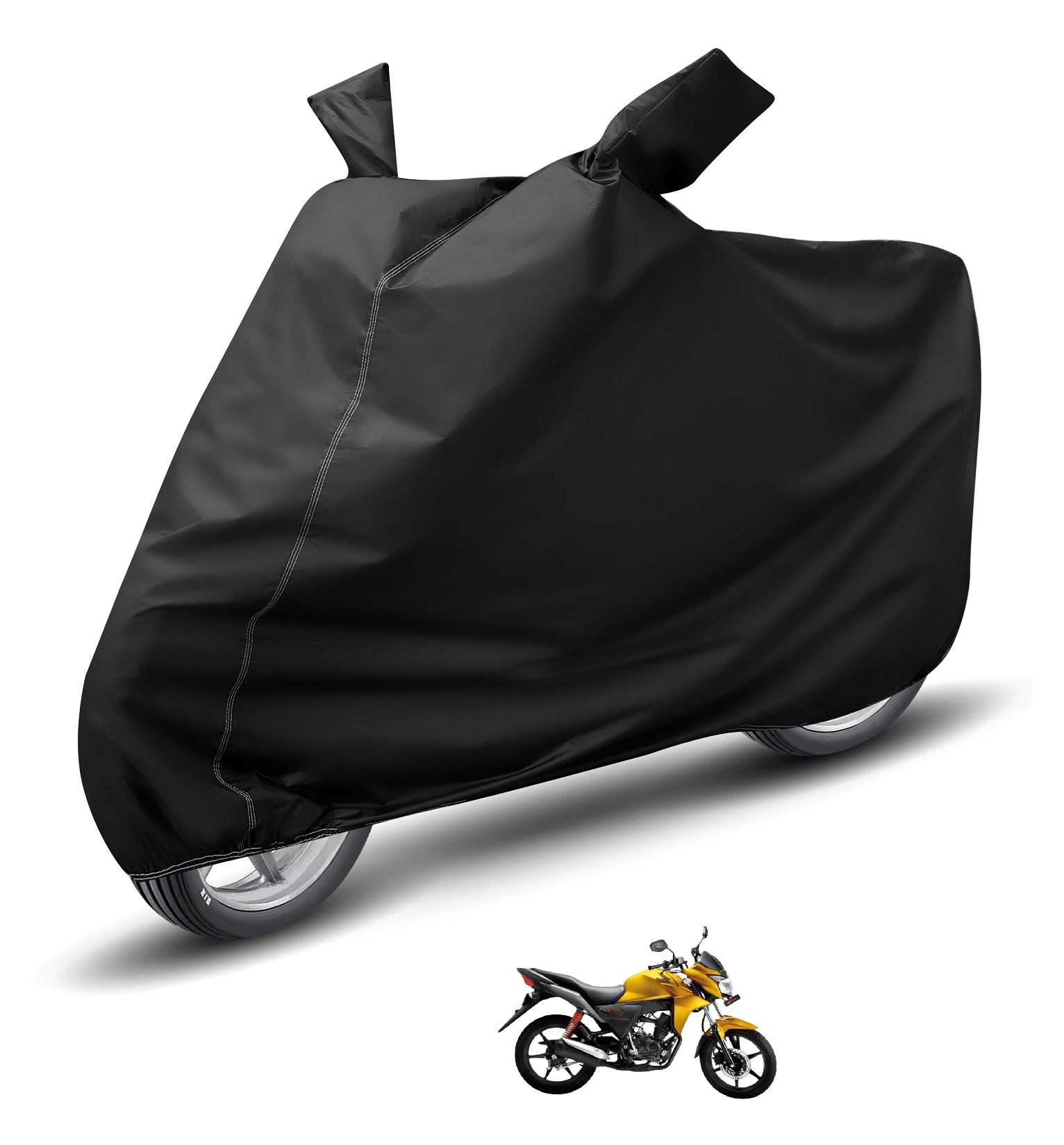 Caronix Bike Body Cover for Honda Cb Twister ( Pack of 1 ) , Black Caronix Bike Body Cover for Honda Cb Twister ( Pack of 1 ) , Black