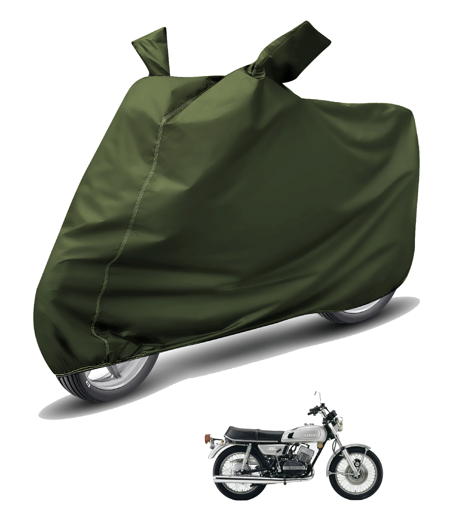 Caronix Bike Body Cover for Yamaha Rd 350 ( Pack of 1 ) , Green     			Caronix Bike Body Cover for Yamaha Rd 350 ( Pack of 1 ) , Green