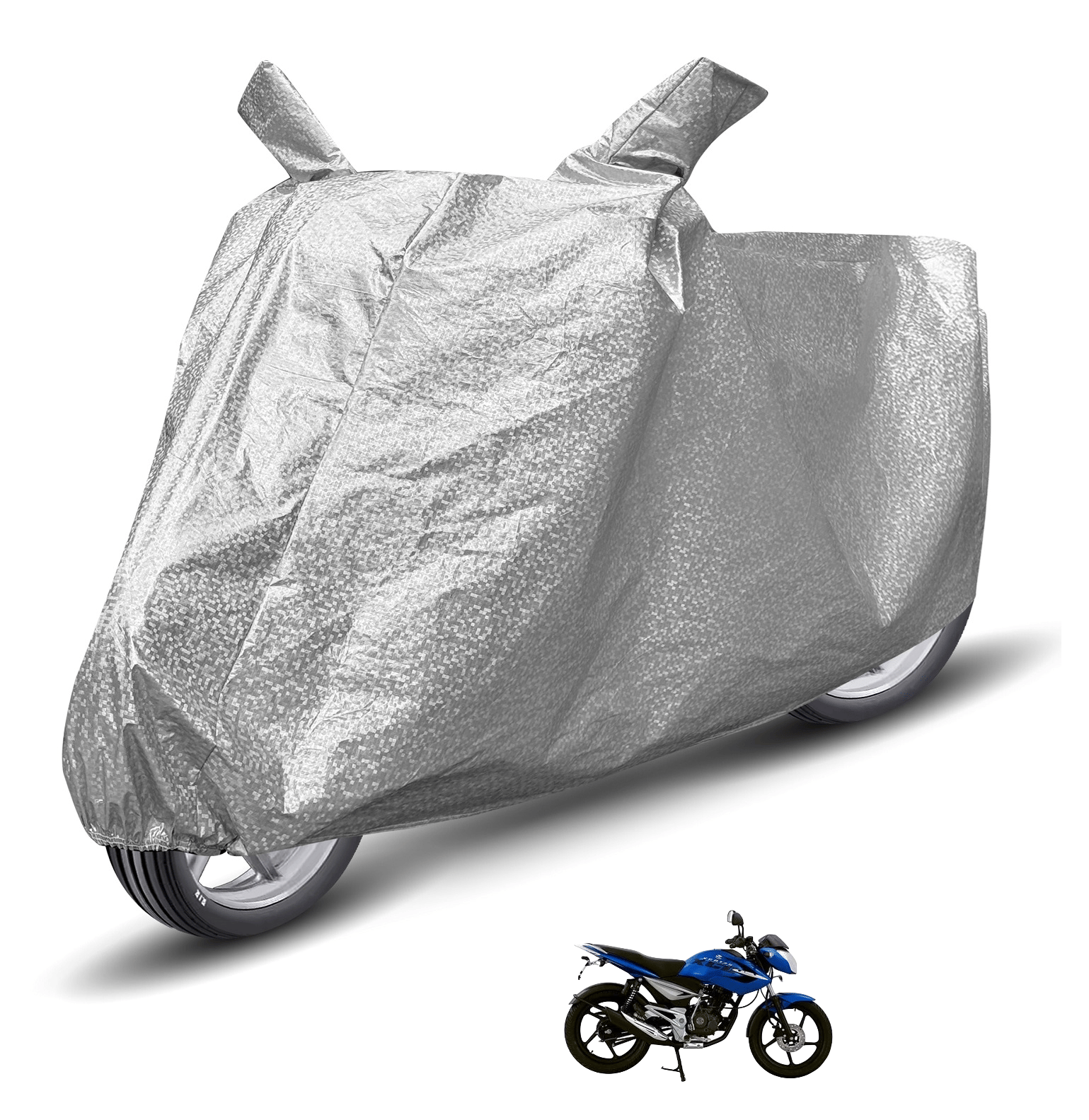 Caronix Bike Body Cover for Bajaj Xcd 135 ( Pack of 1 ) , Silver Caronix Bike Body Cover for Bajaj Xcd 135 ( Pack of 1 ) , Silver