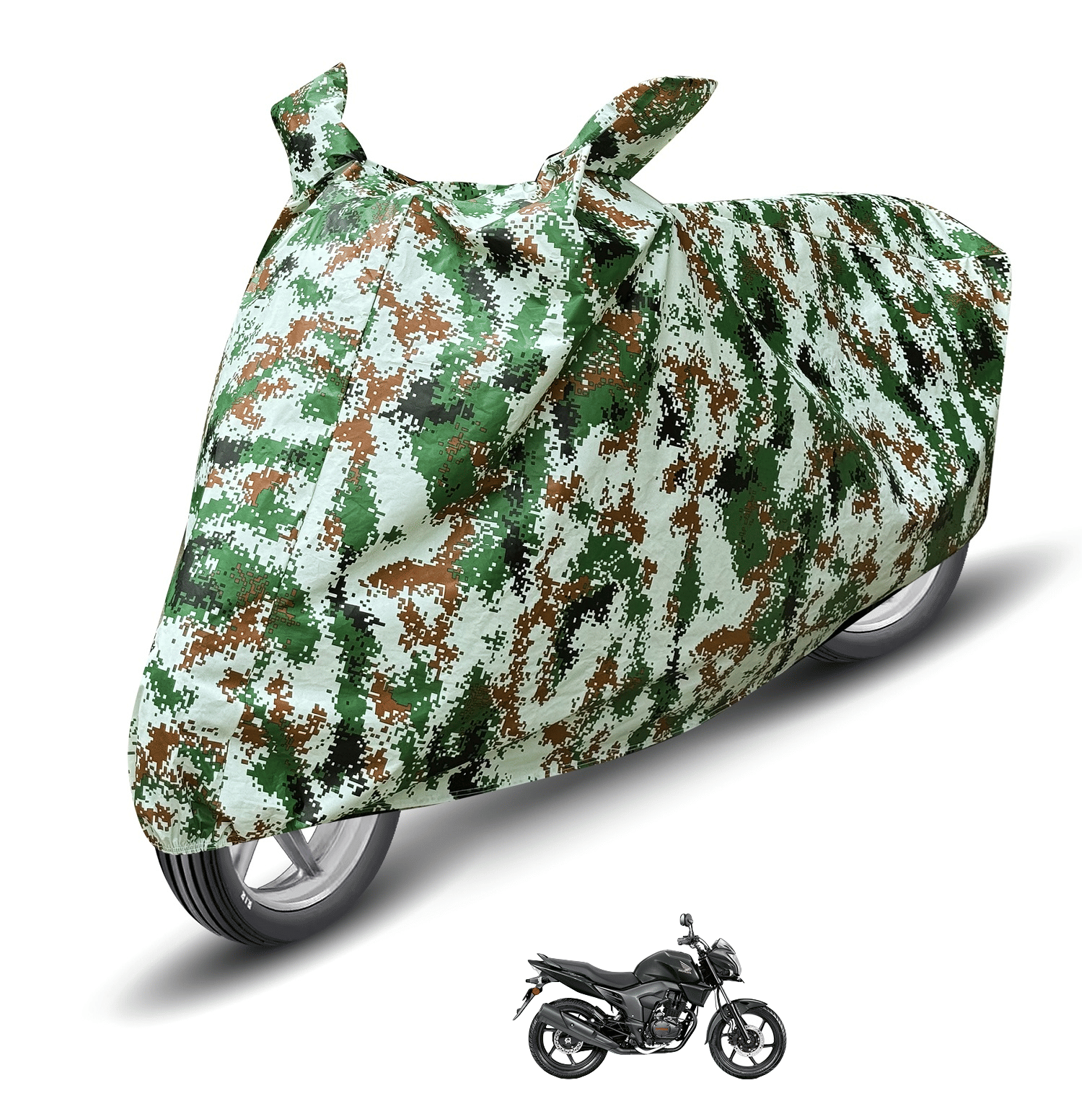     			Caronix Bike Body Cover for Honda Cb Trigger ( Pack of 1 ) , Olive