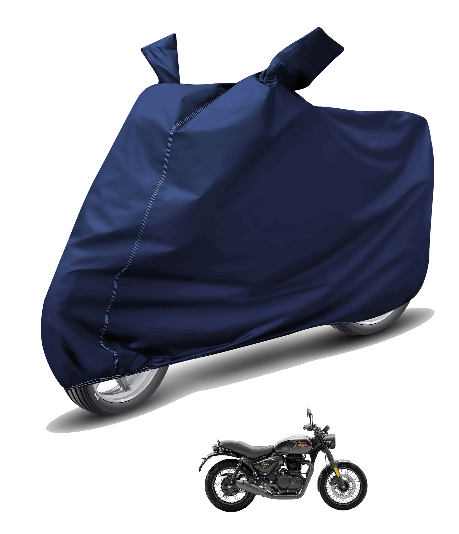 Caronix Bike Body Cover for Royal Enfield Hunter 350 ( Pack of 1 ) , Blue Caronix Bike Body Cover for Royal Enfield Hunter 350 ( Pack of 1 ) , Blue