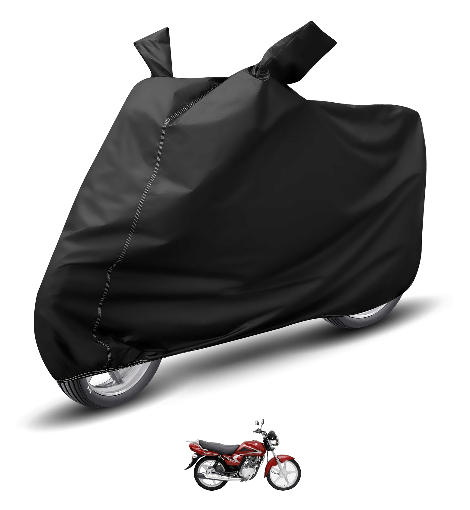 Caronix Bike Body Cover for Suzuki Heat ( Pack of 1 ) , Black Caronix Bike Body Cover for Suzuki Heat ( Pack of 1 ) , Black