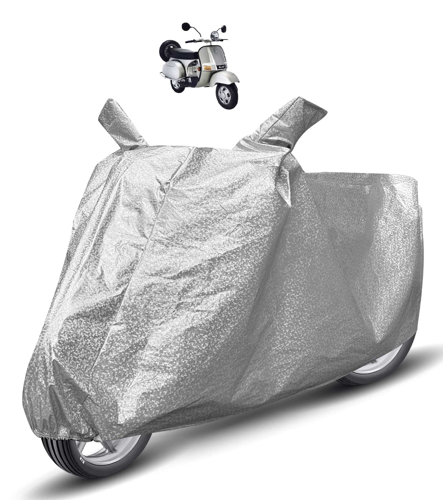 Caronix Bike Body Cover for Bajaj Chetak ( Pack of 1 ) , Silver Caronix Bike Body Cover for Bajaj Chetak ( Pack of 1 ) , Silver