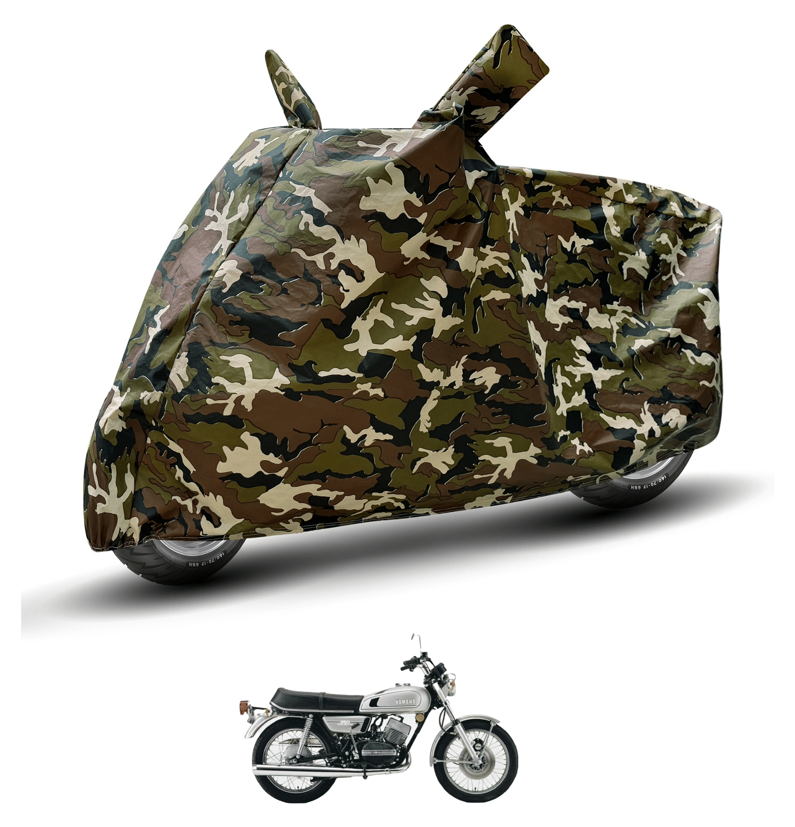 Caronix Bike Body Cover for Yamaha Rd 350 ( Pack of 1 ) , Camouflage Caronix Bike Body Cover for Yamaha Rd 350 ( Pack of 1 ) , Camouflage
