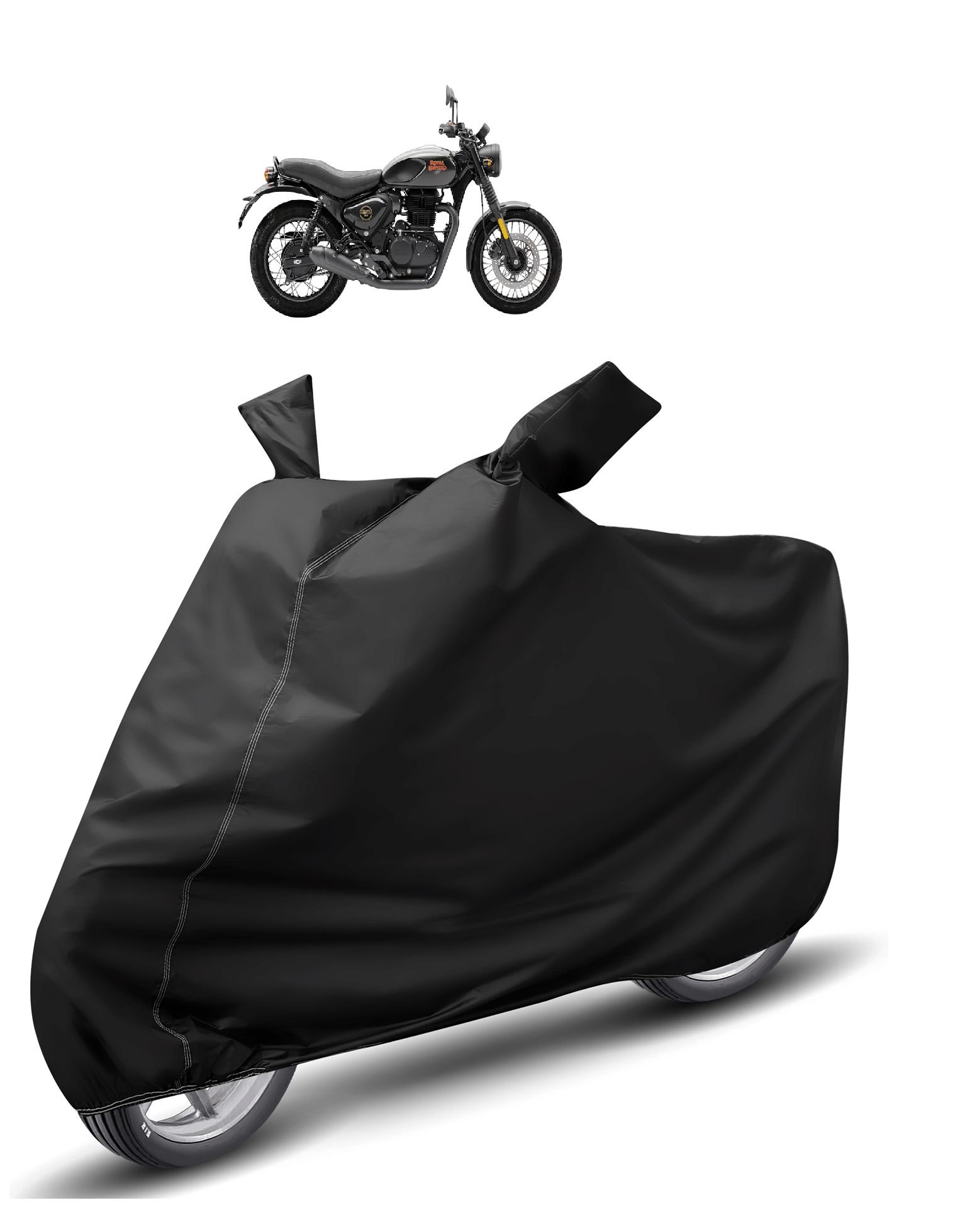 Caronix Bike Body Cover for Royal Enfield Hunter 350 ( Pack of 1 ) , Black Caronix Bike Body Cover for Royal Enfield Hunter 350 ( Pack of 1 ) , Black
