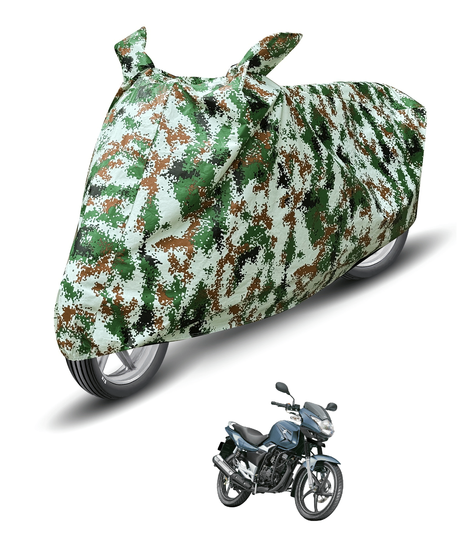 Caronix Bike Body Cover for Suzuki Gs 150R ( Pack of 1 ) , Olive     			Caronix Bike Body Cover for Suzuki Gs 150R ( Pack of 1 ) , Olive