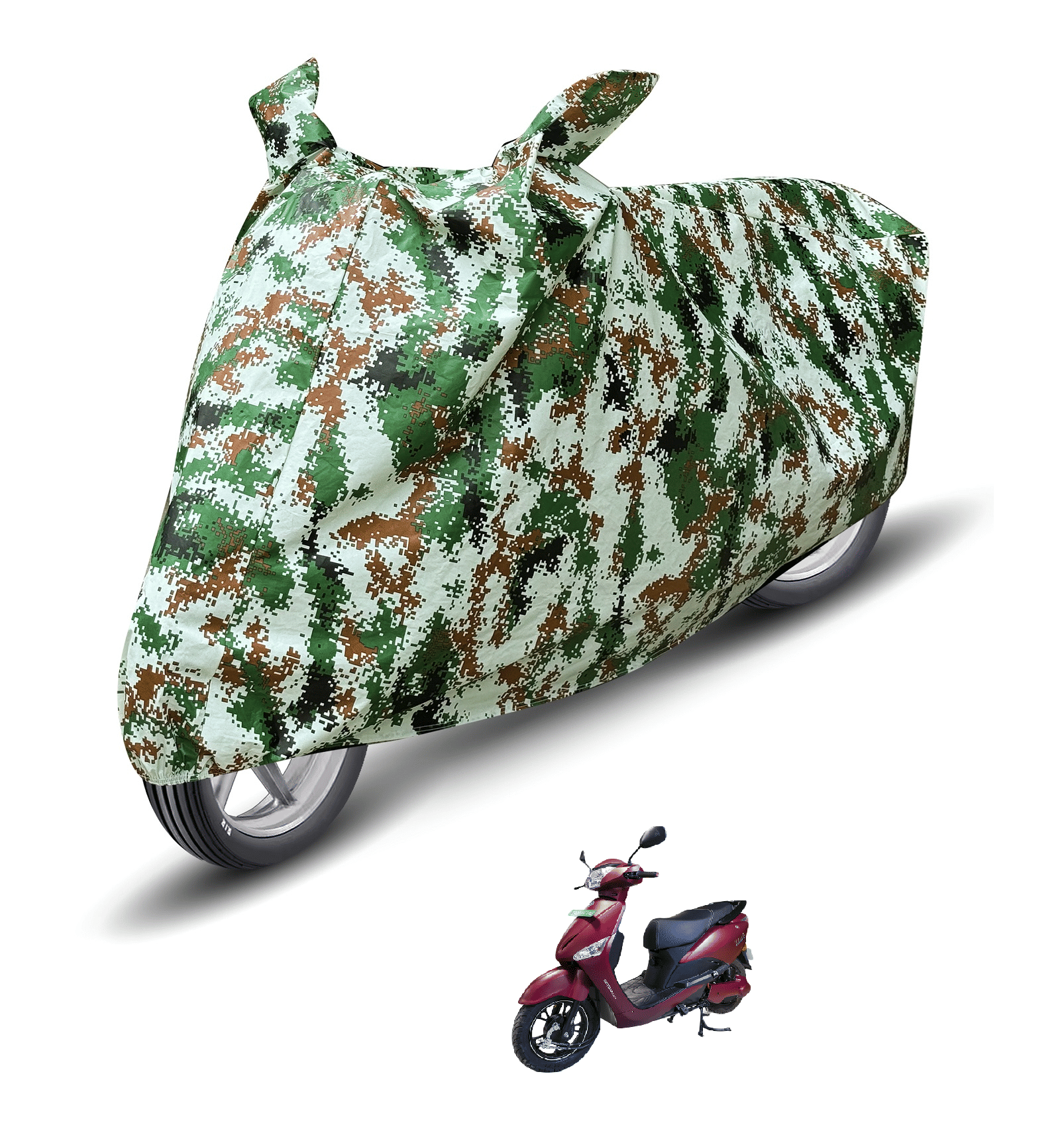 Caronix Bike Body Cover for Hero Electric Optima ( Pack of 1 ) , Olive Caronix Bike Body Cover for Hero Electric Optima ( Pack of 1 ) , Olive
