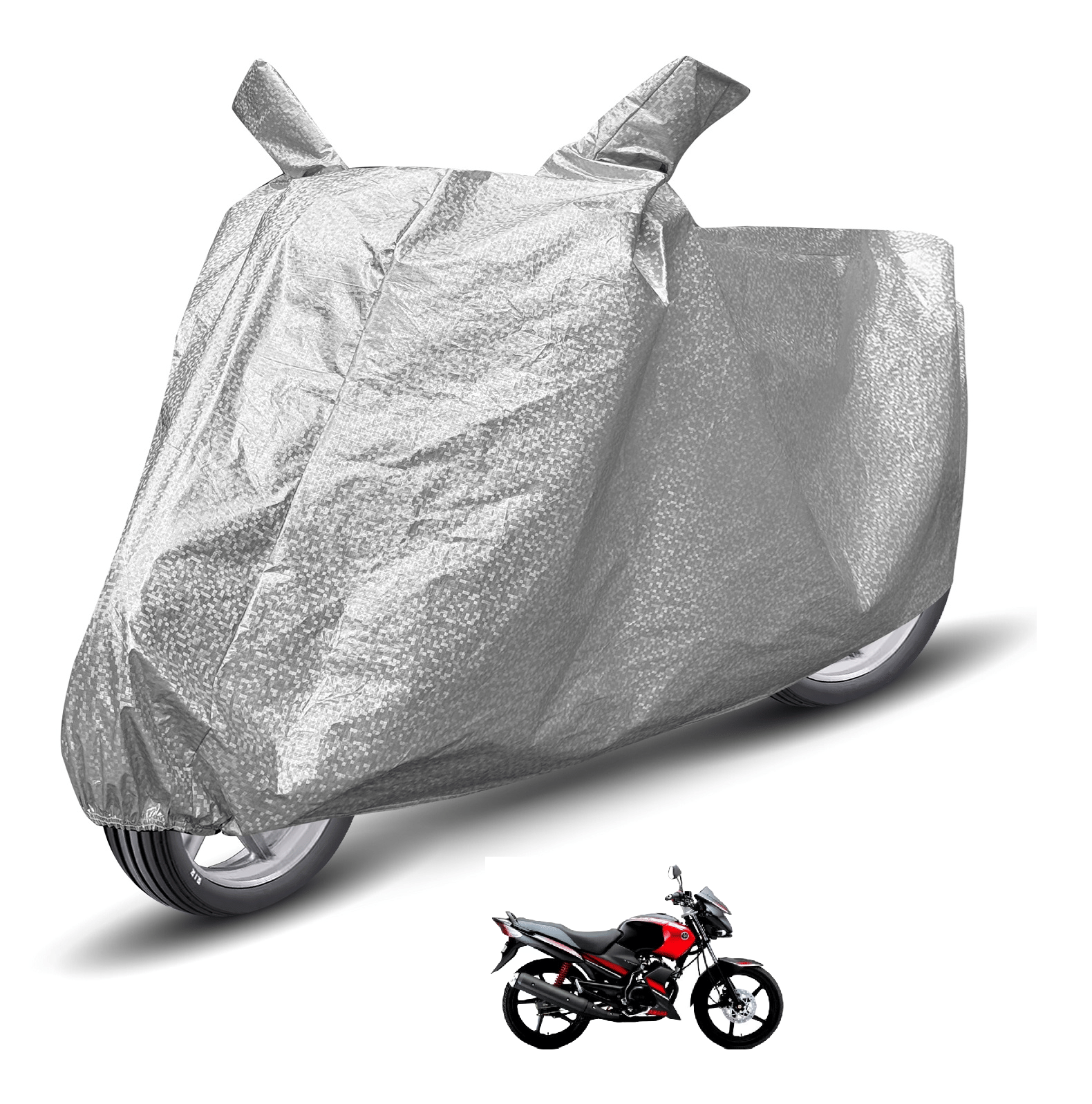     			Caronix Bike Body Cover for Yamaha Gladiator ( Pack of 1 ) , Silver