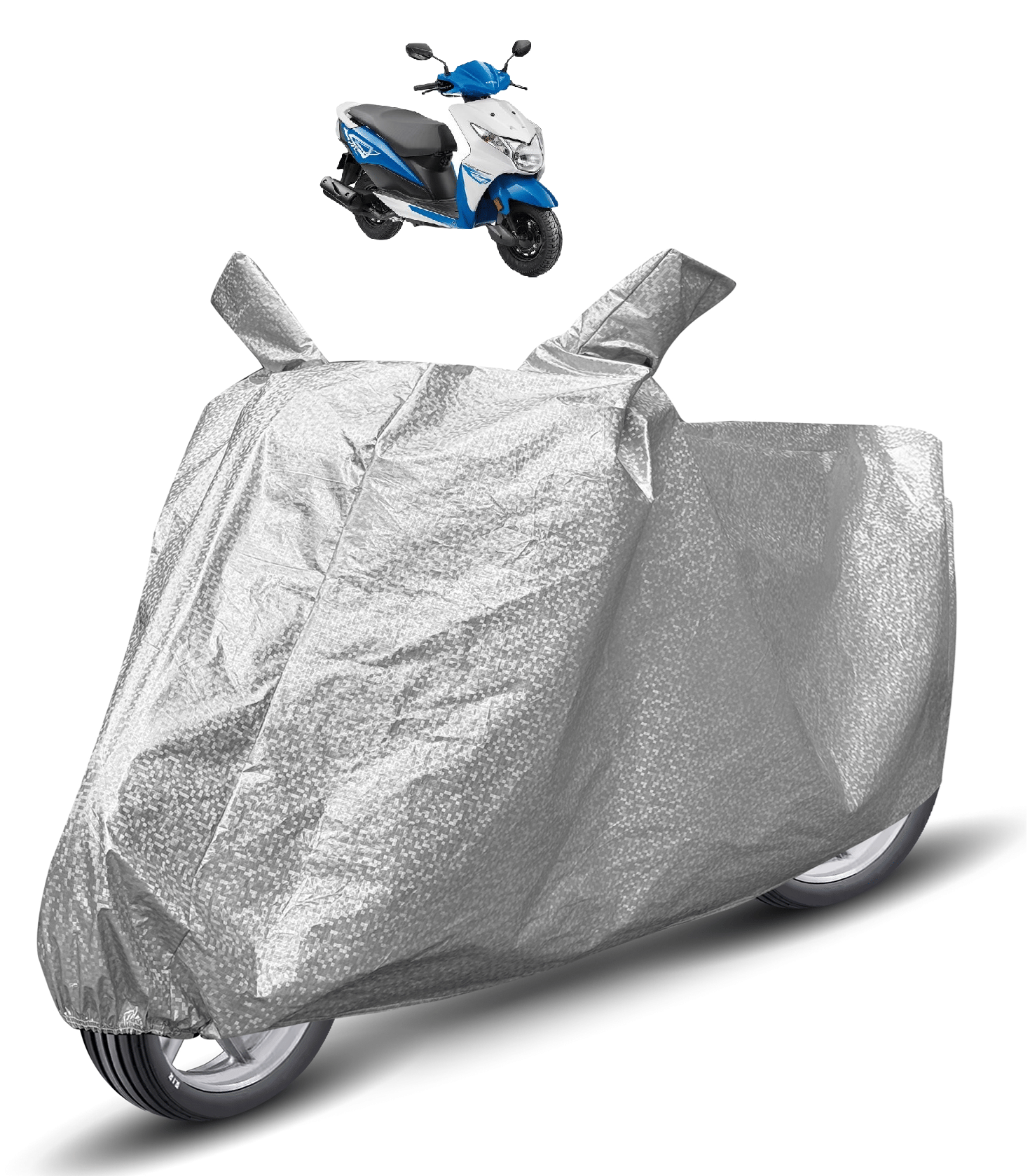 Caronix Bike Body Cover for Honda Dio ( Pack of 1 ) , Silver Caronix Bike Body Cover for Honda Dio ( Pack of 1 ) , Silver