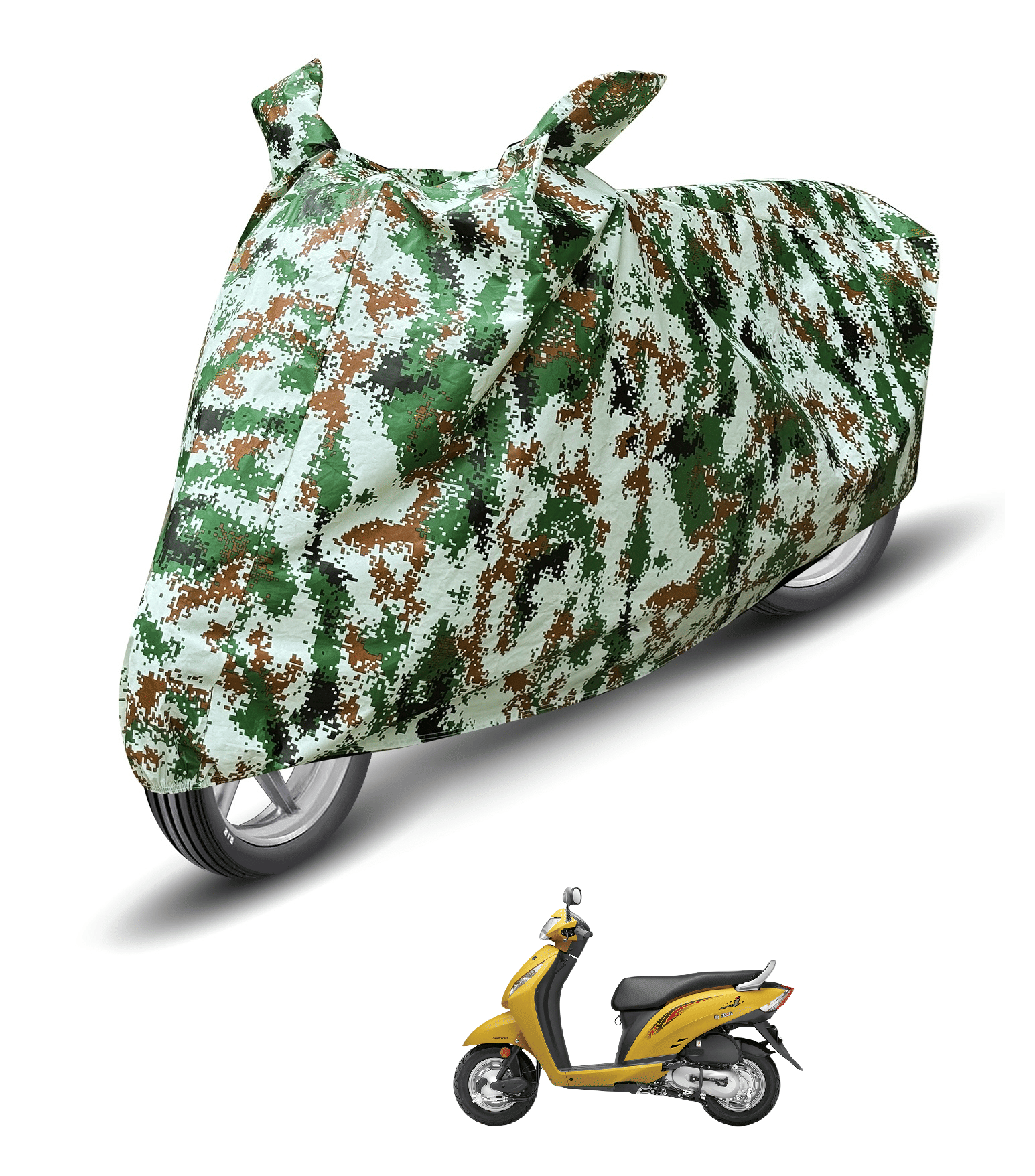     			Caronix Bike Body Cover for Honda Activa I ( Pack of 1 ) , Olive