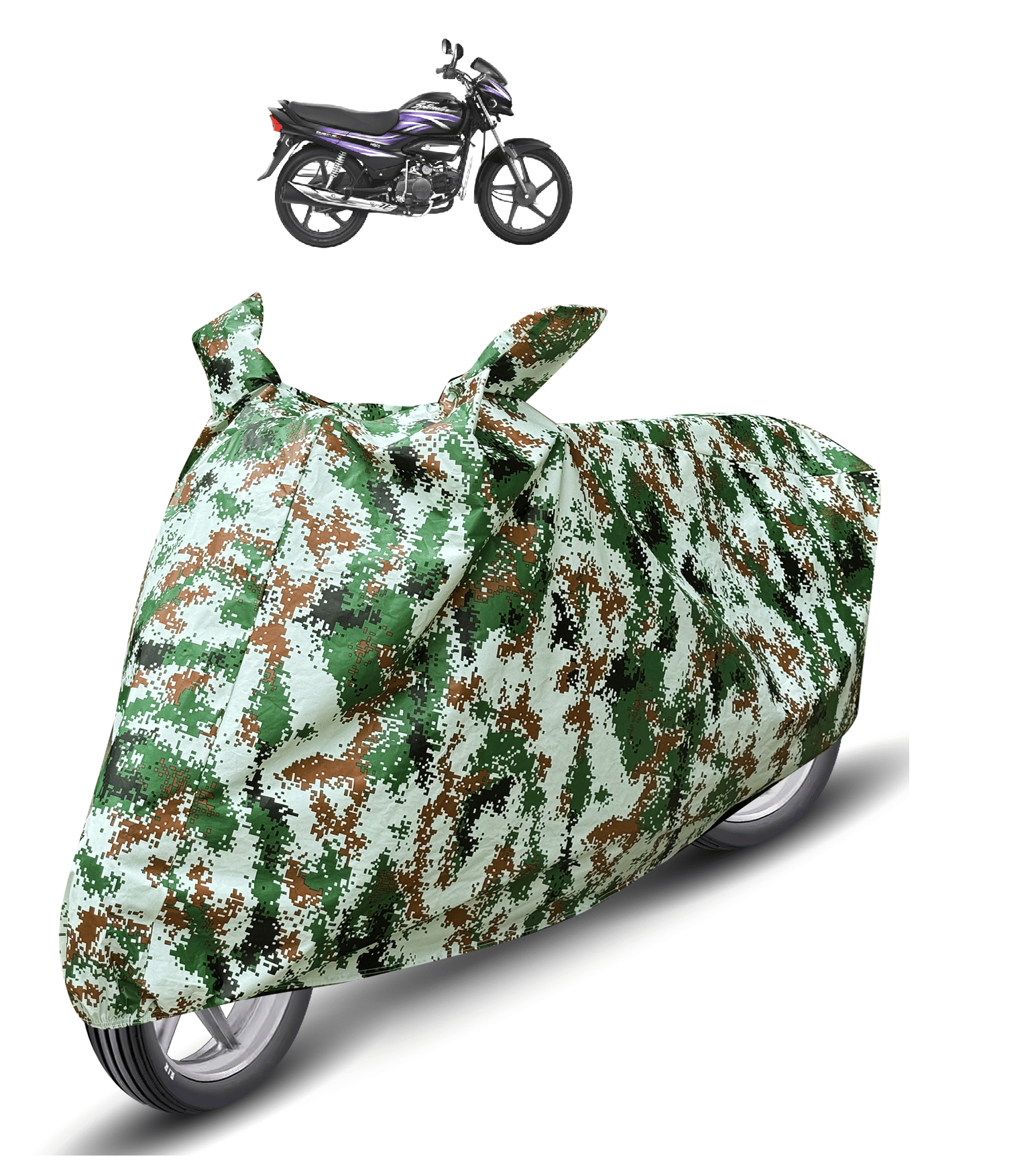 Caronix Bike Body Cover for Hero Super Splendor ( Pack of 1 ) , Olive Caronix Bike Body Cover for Hero Super Splendor ( Pack of 1 ) , Olive