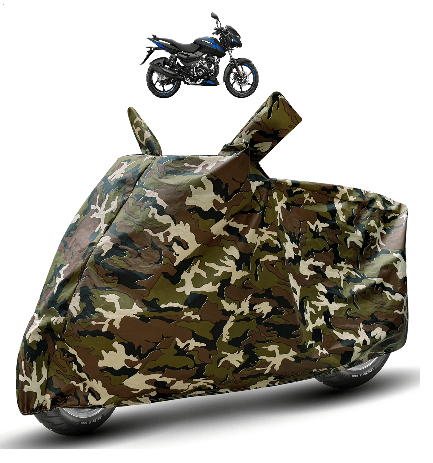 Caronix Bike Body Cover for Bajaj Pulsar 125 ( Pack of 1 ) , Camouflage Caronix Bike Body Cover for Bajaj Pulsar 125 ( Pack of 1 ) , Camouflage