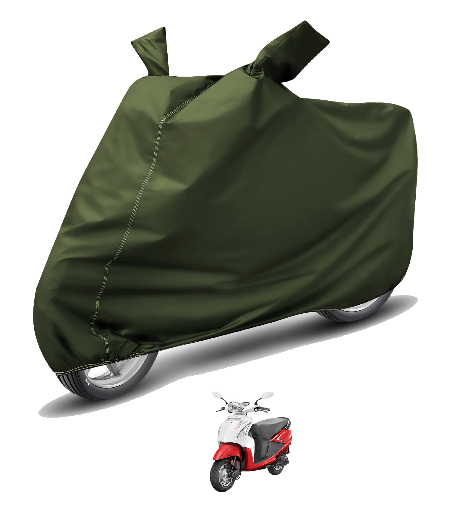 Caronix Bike Body Cover for Hero Pleasure ( Pack of 1 ) , Green Caronix Bike Body Cover for Hero Pleasure ( Pack of 1 ) , Green