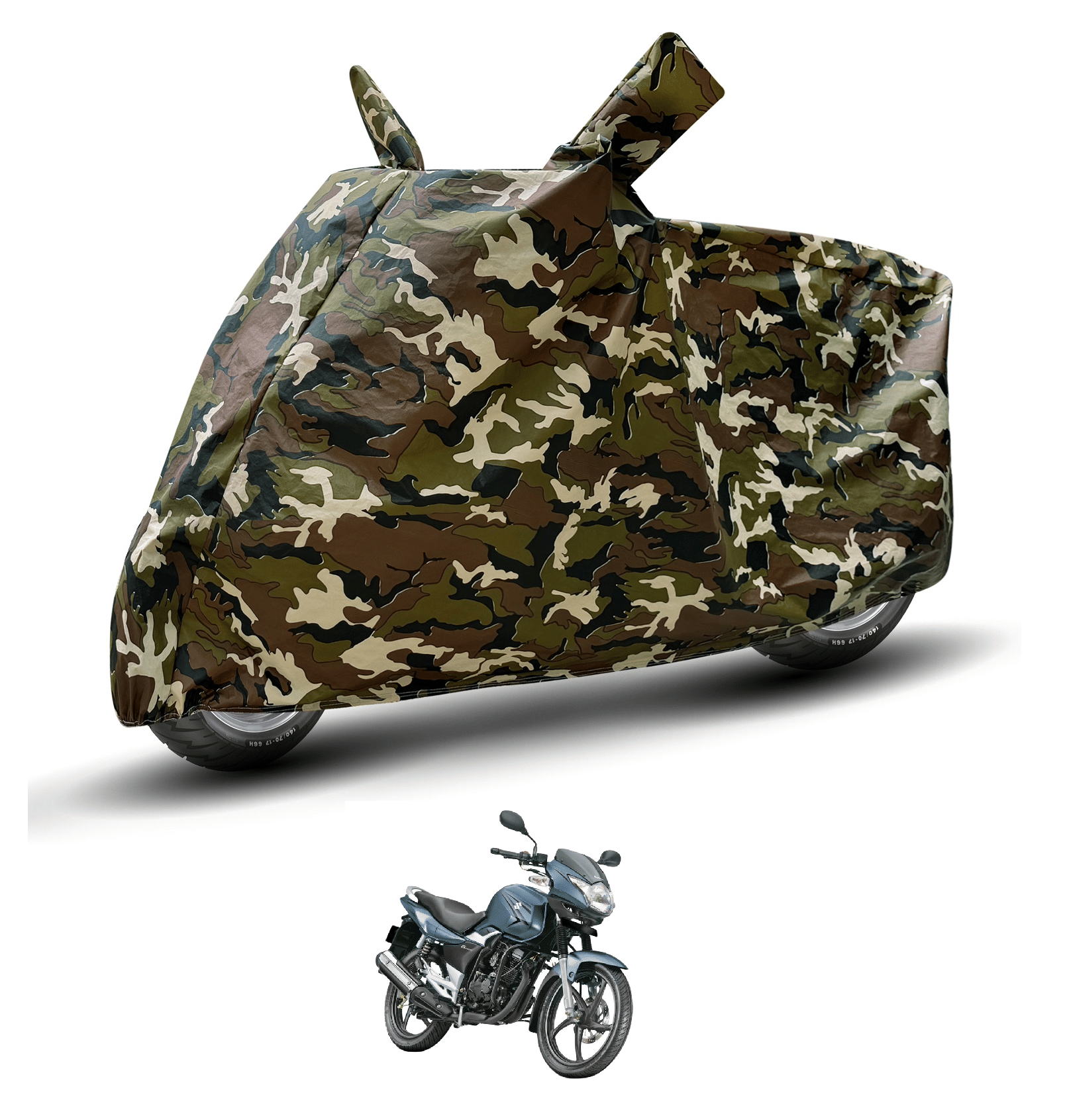 Caronix Bike Body Cover for Suzuki Gs 150R ( Pack of 1 ) , Camouflage Caronix Bike Body Cover for Suzuki Gs 150R ( Pack of 1 ) , Camouflage