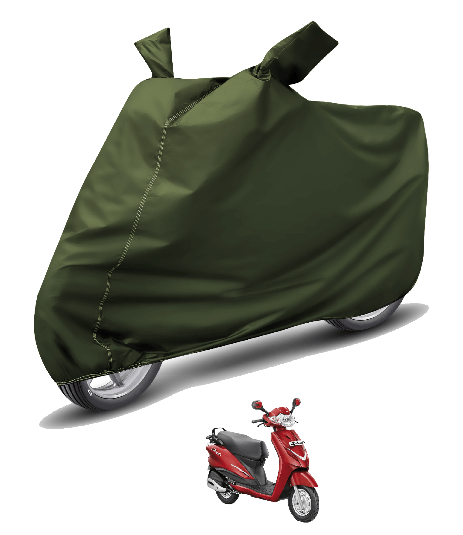 Caronix Bike Body Cover for Hero Duet ( Pack of 1 ) , Green Caronix Bike Body Cover for Hero Duet ( Pack of 1 ) , Green