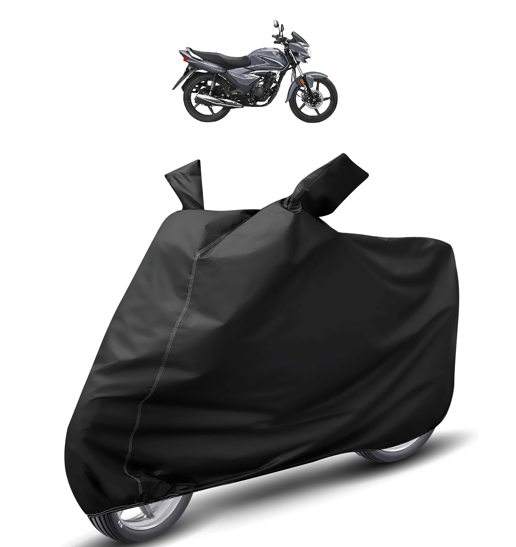     			Caronix Bike Body Cover for Honda shine ( Pack of 1 ) , Black