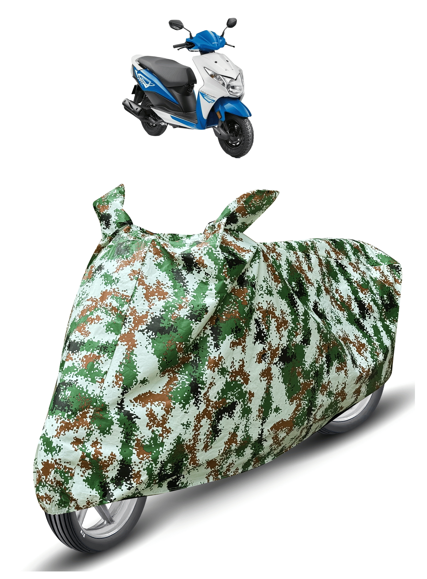 Caronix Bike Body Cover for Honda Dio ( Pack of 1 ) , Olive Caronix Bike Body Cover for Honda Dio ( Pack of 1 ) , Olive