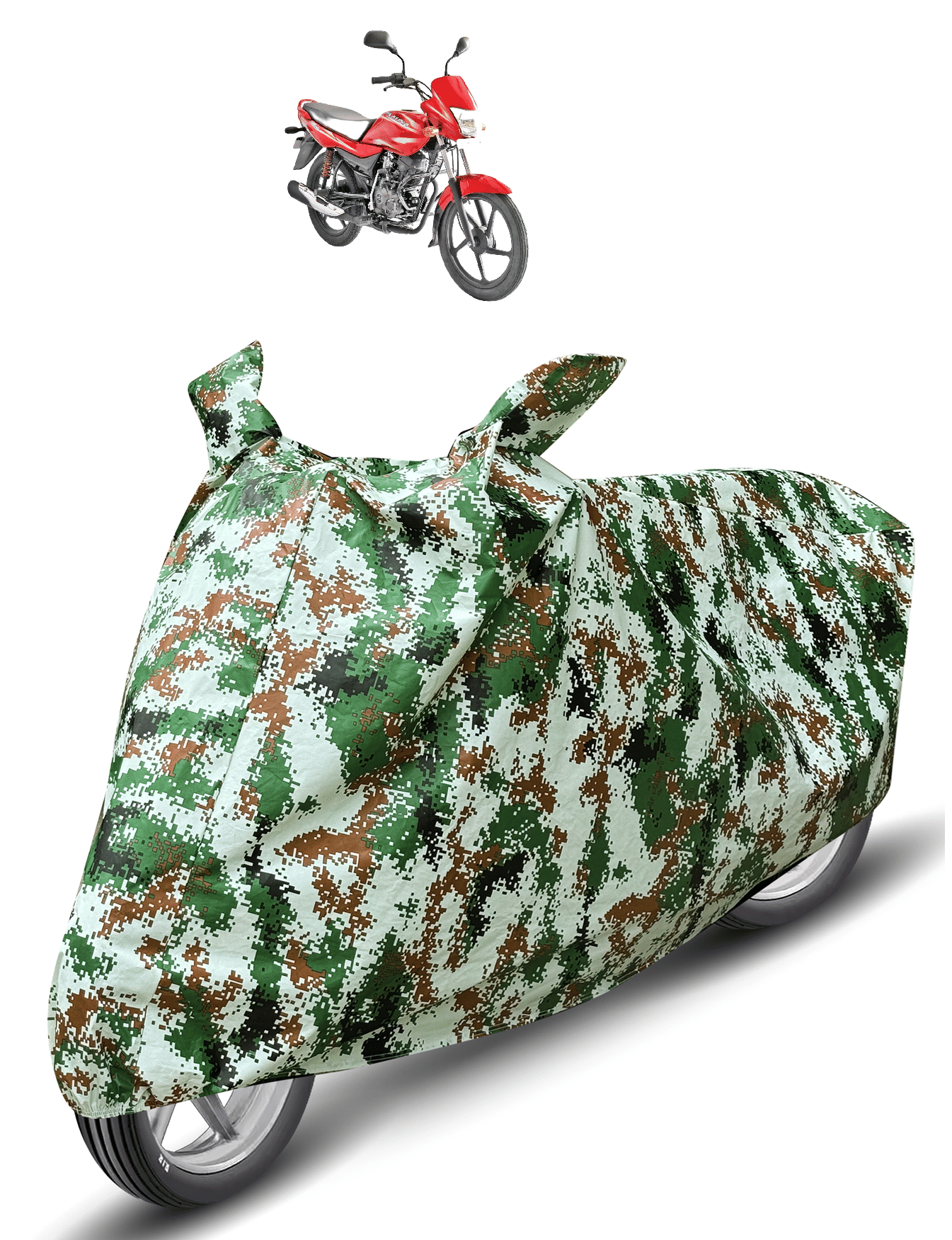 Caronix Bike Body Cover for Bajaj Platina 100 ( Pack of 1 ) , Olive Caronix Bike Body Cover for Bajaj Platina 100 ( Pack of 1 ) , Olive